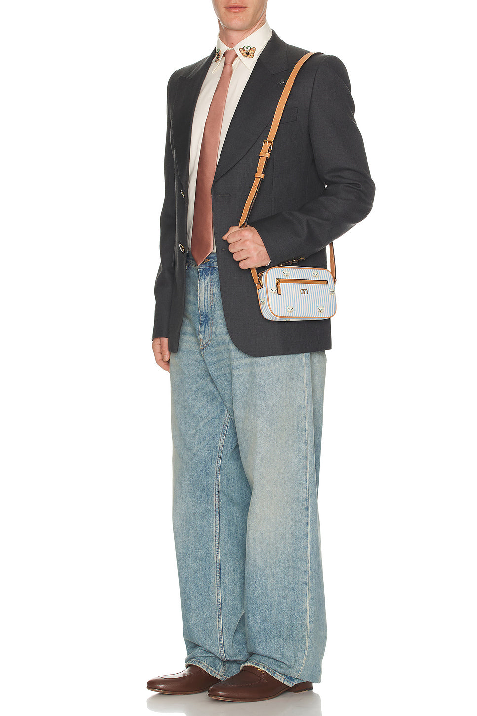 V Logo Signature Crossbody Bag