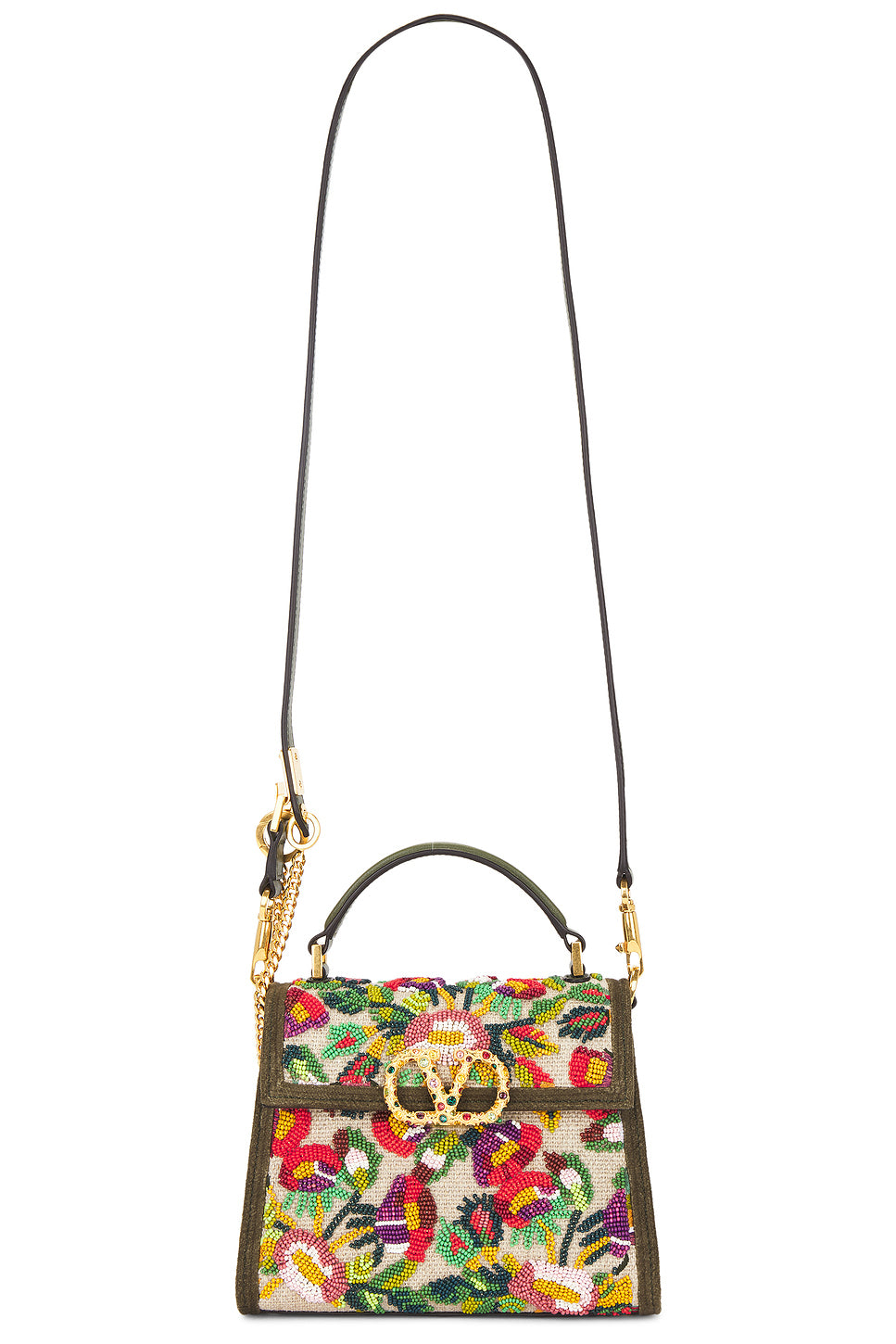 V Sling Mini Top Handle Bag