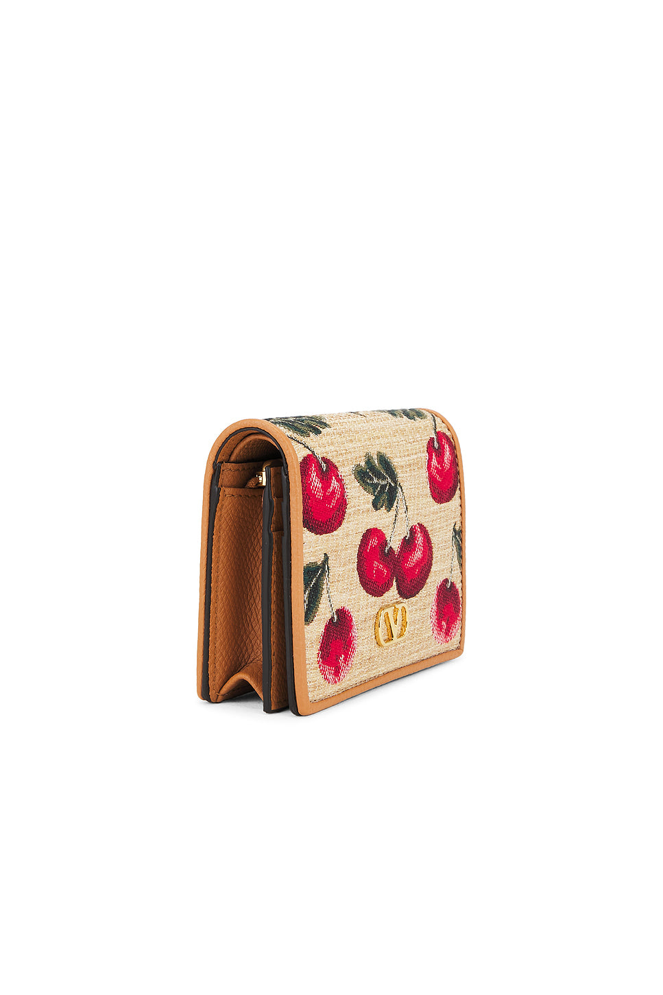 V Logo Signature French Flap Wallet