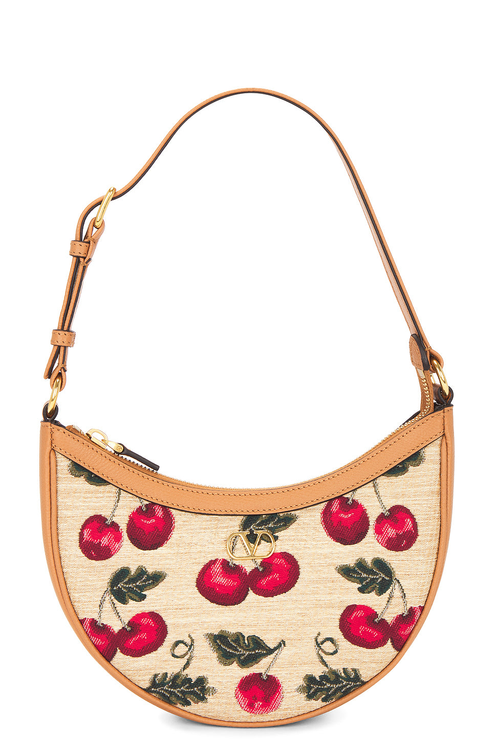 V Logo Signature Mini Hobo Bag