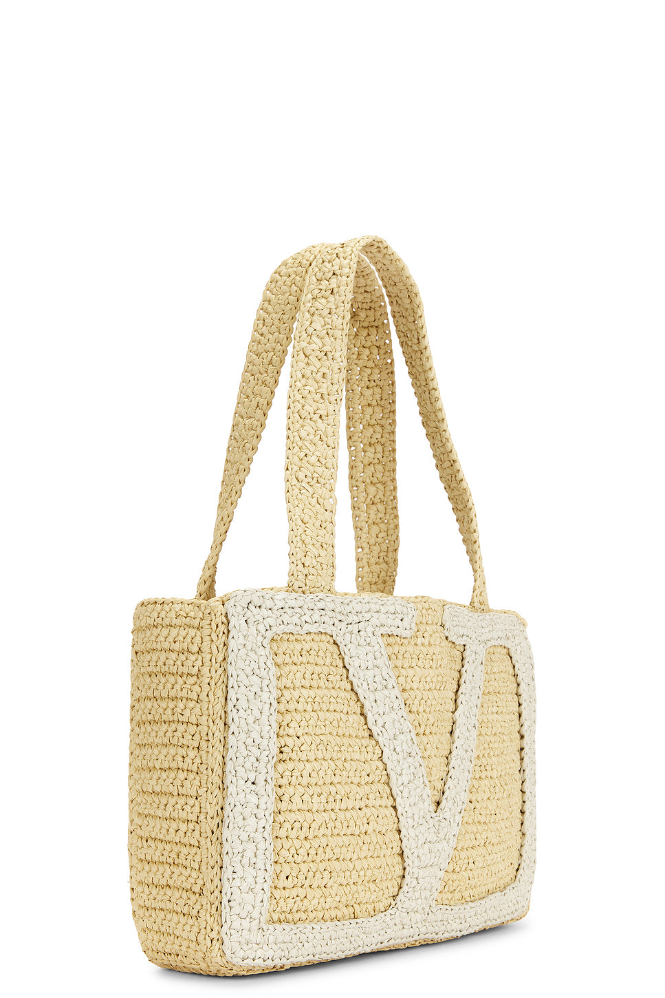 Crochet Raffia Viva Superstar Medium Tote Bag