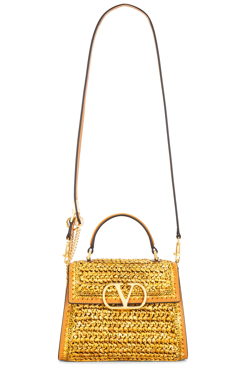 Crochet Raffia VSLING Top Handle Bag
