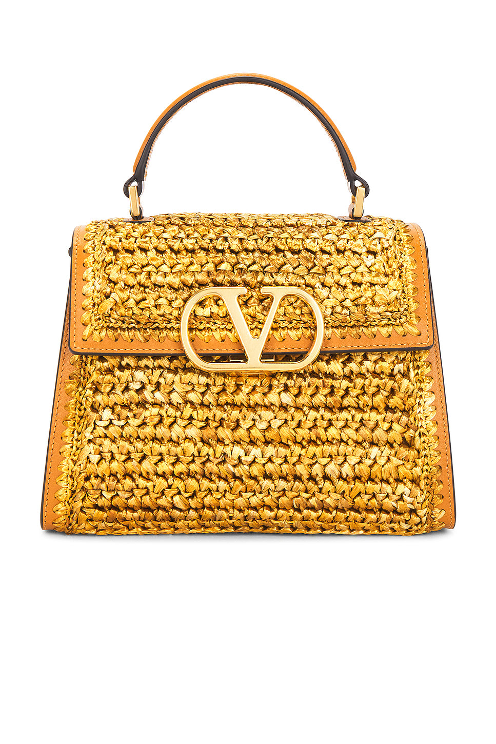 Crochet Raffia VSLING Top Handle Bag