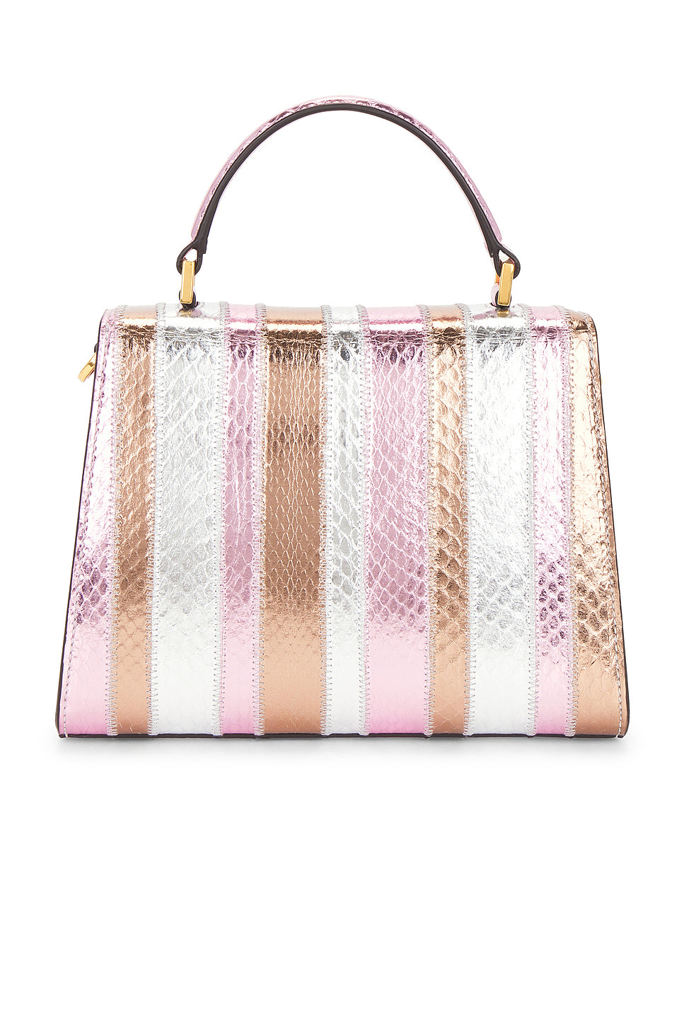 VSLING Elaphe Striped Top Handle Bag