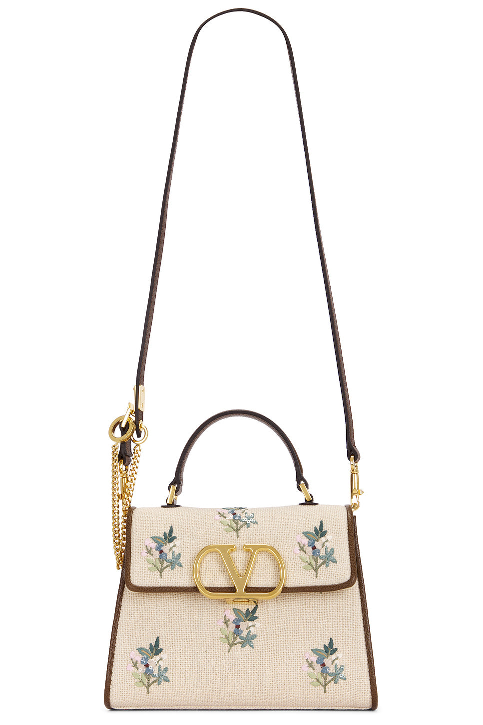 V Sling Small Top Handle Bag