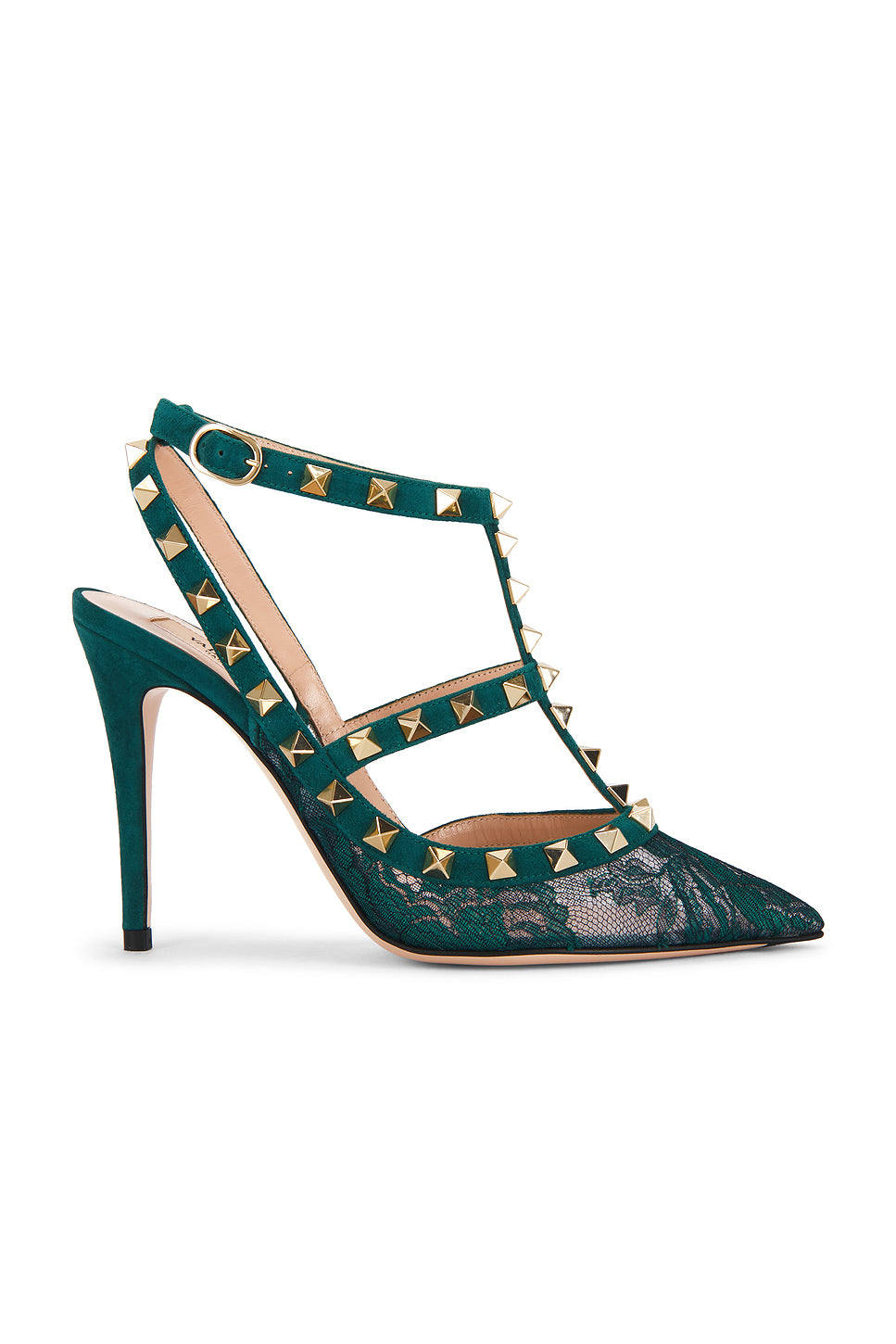 Rockstud Ankle Strap Pump
