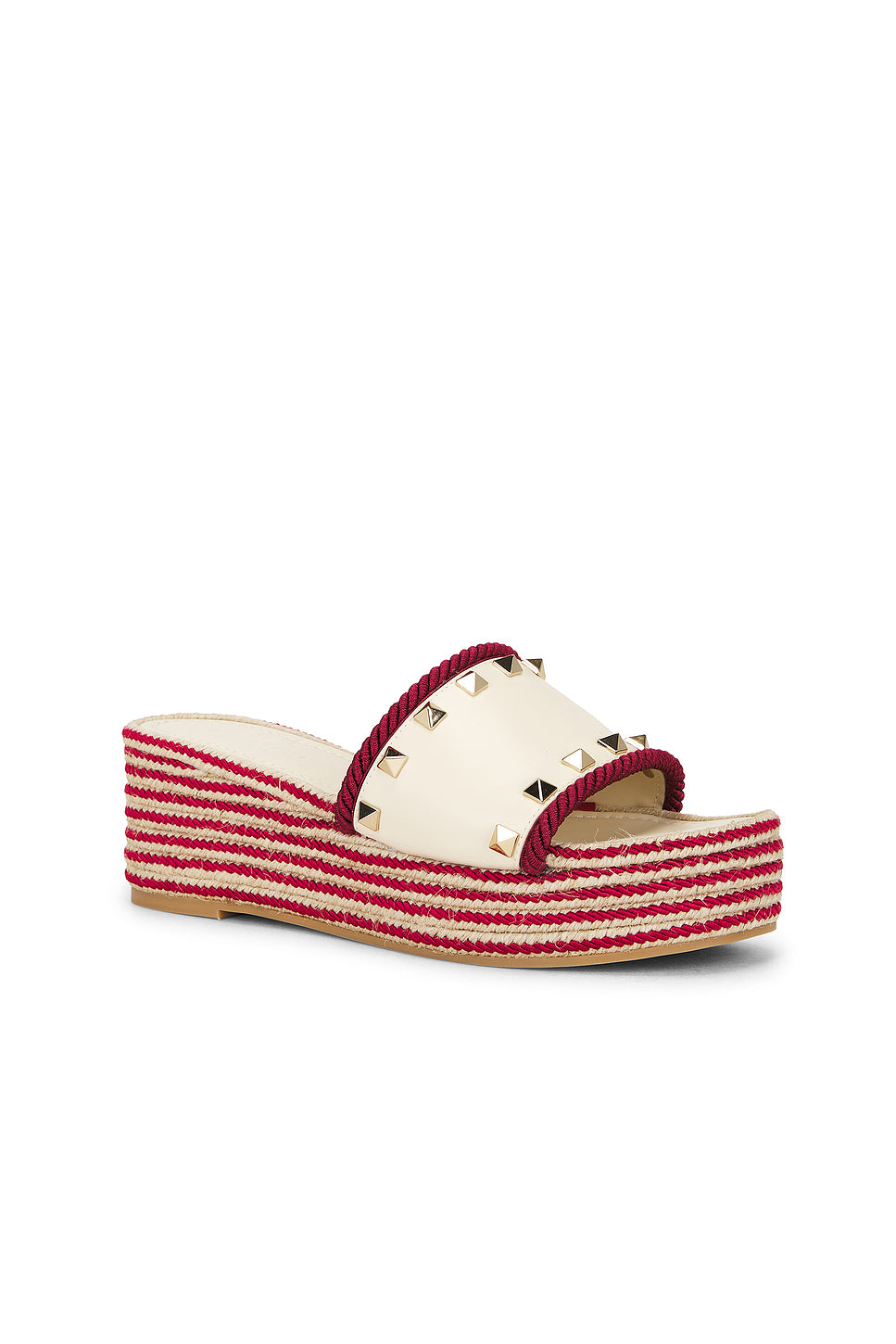 Rockstud Flatform Espadrille Slide