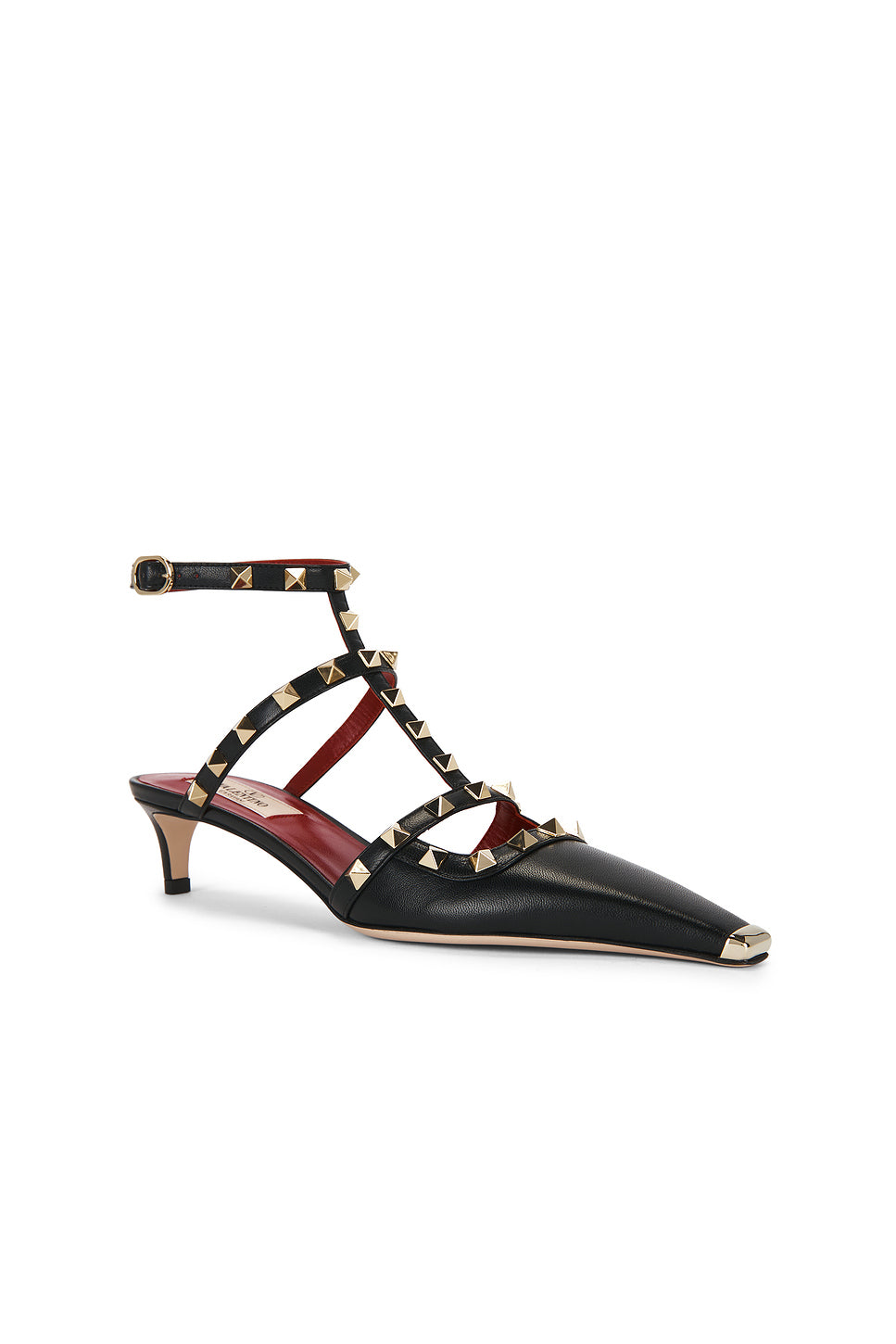 Rockstud Ankle Strap Pump