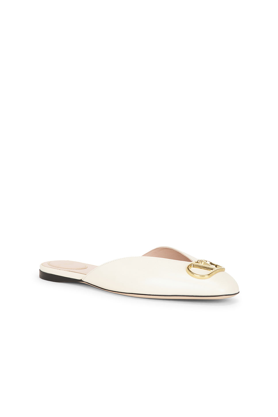 V Logo Signature Nappa Mule Flat