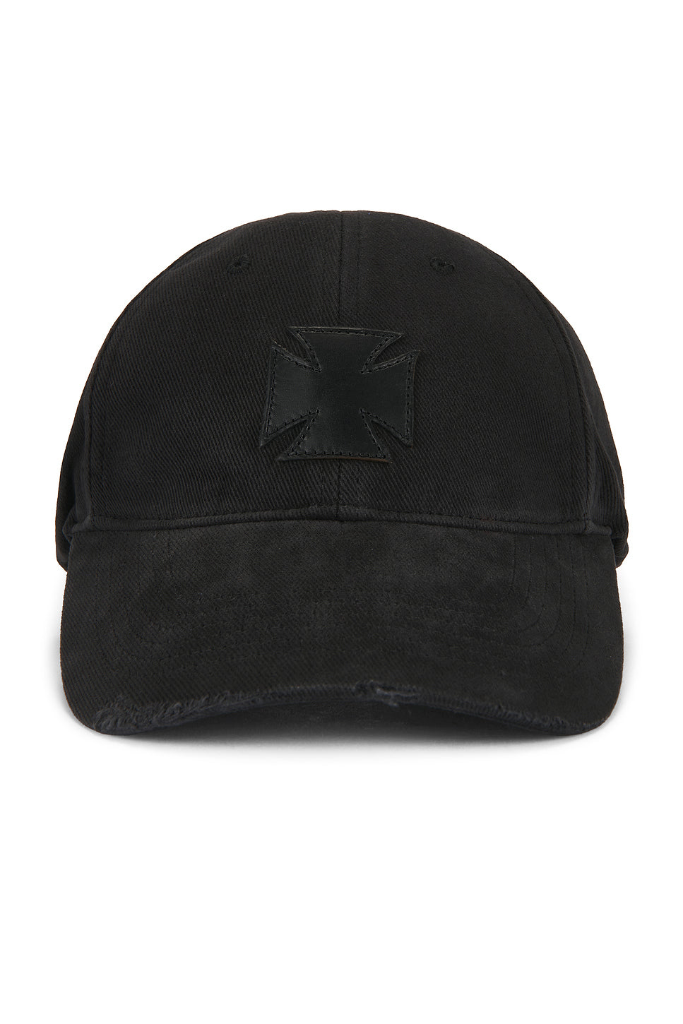 Leather Biker Cross Cap