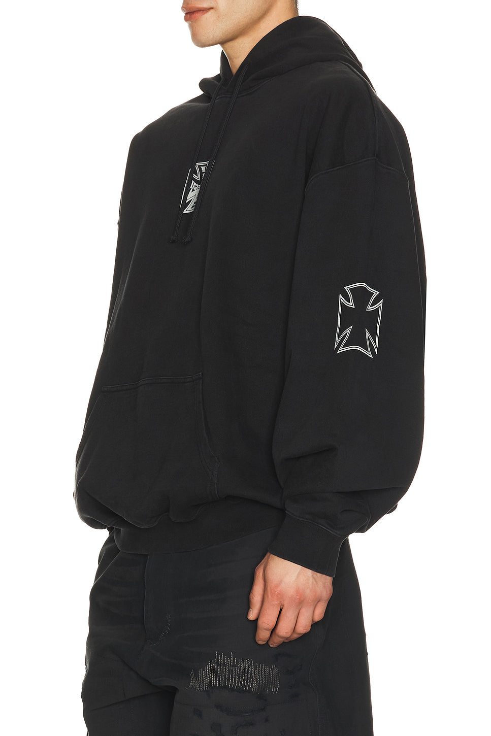 Tripple Biker Cross Logo Hoodie