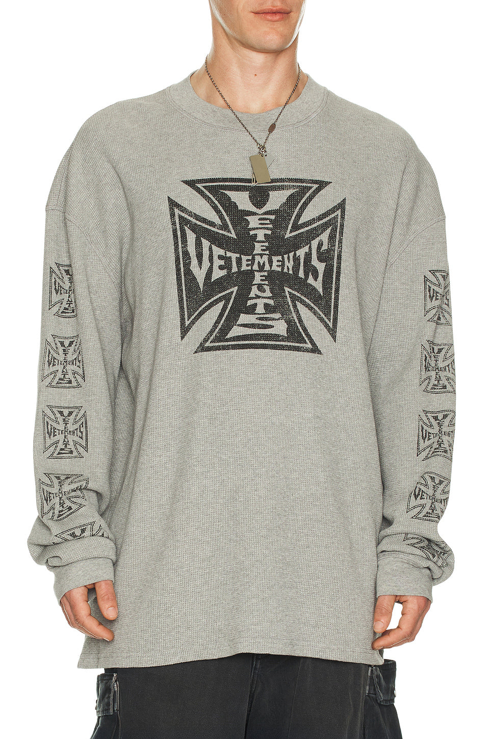 Biker Cross Waffle Longsleeve Tee