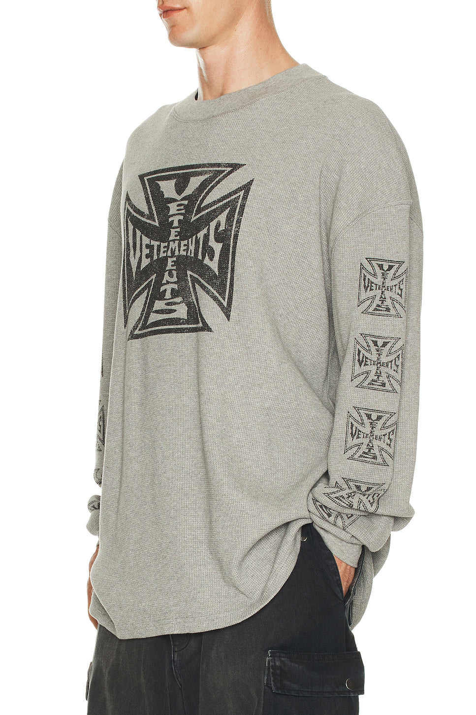 Biker Cross Waffle Longsleeve Tee