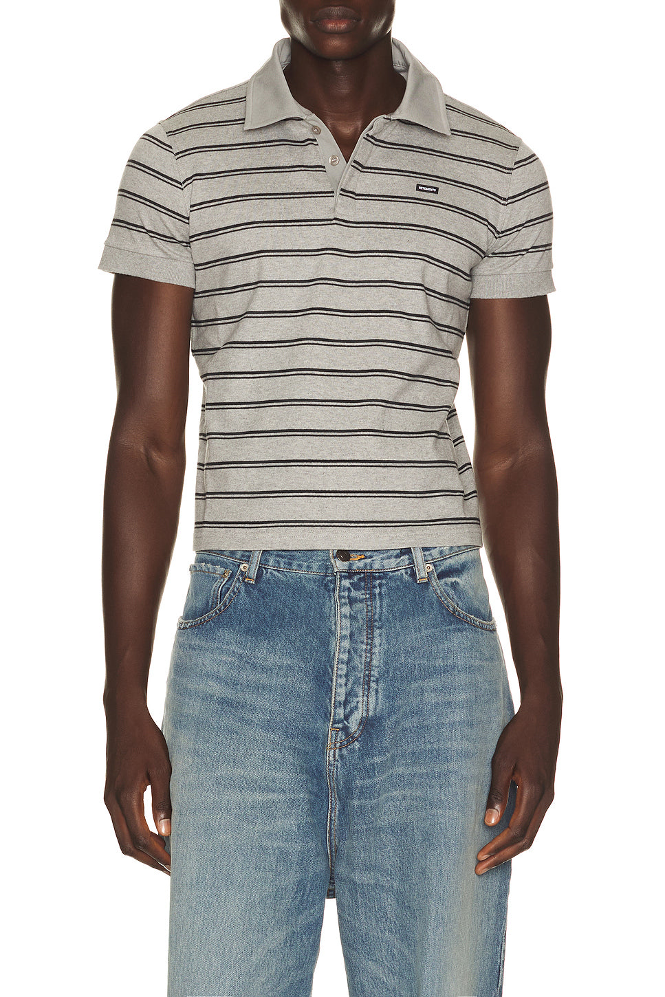 Fitted Polo With Detachable Fur Collar