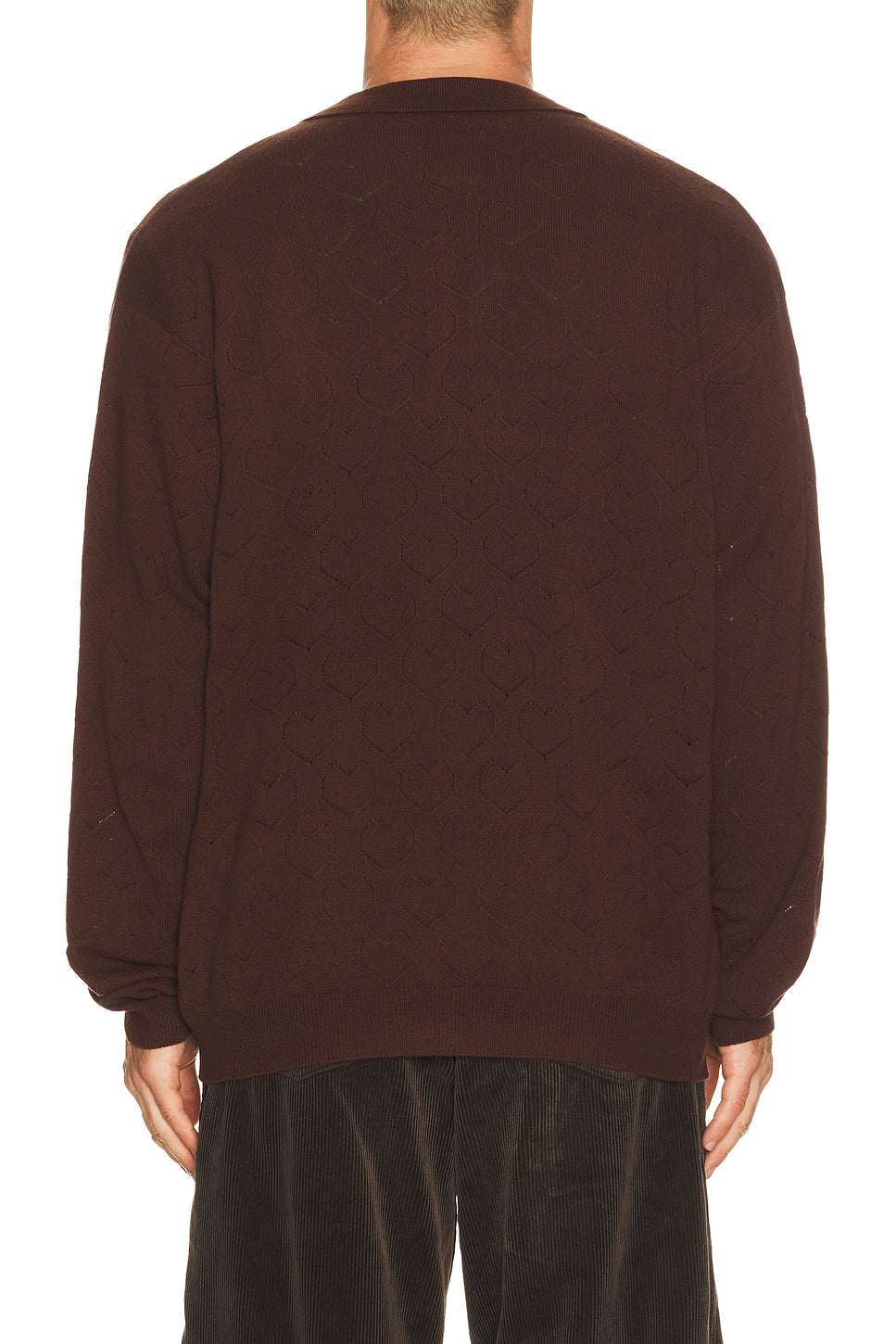 Eyelet Zip Up in Brown