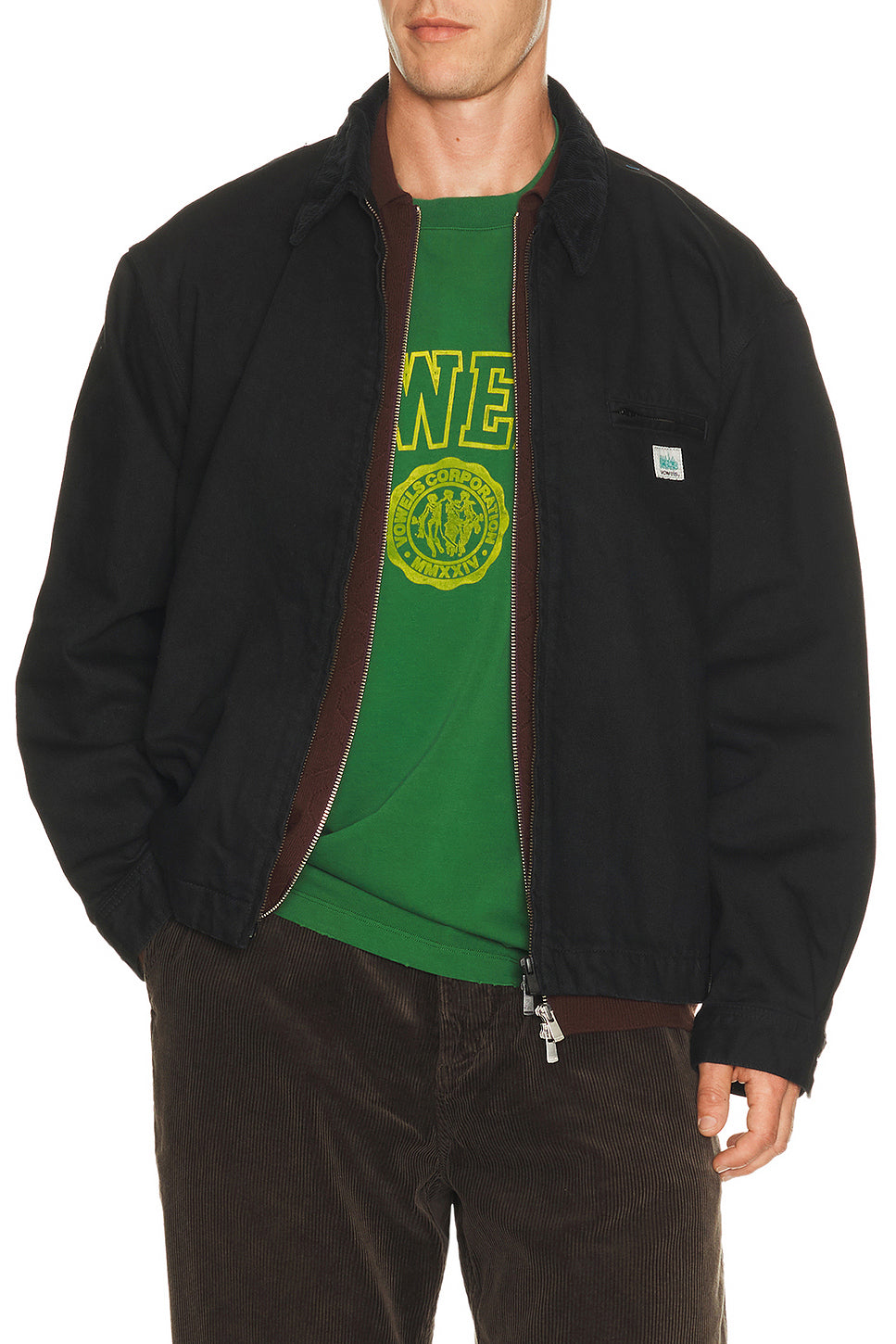 Garment Dyed Zip Up Jacket