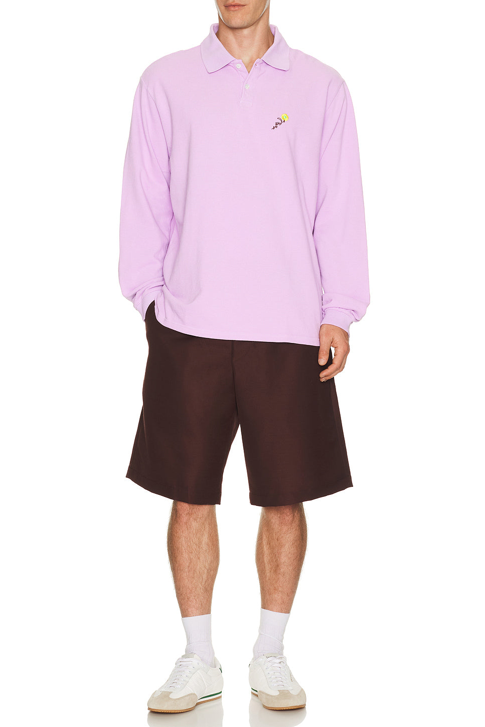 Long Sleeve Pique Polo