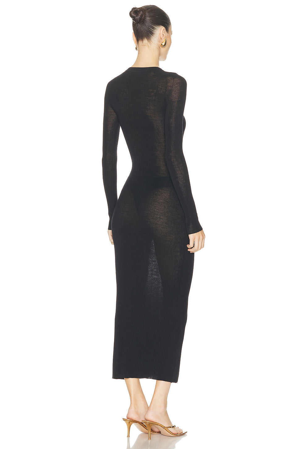 Long Sleeve Sheer Dress