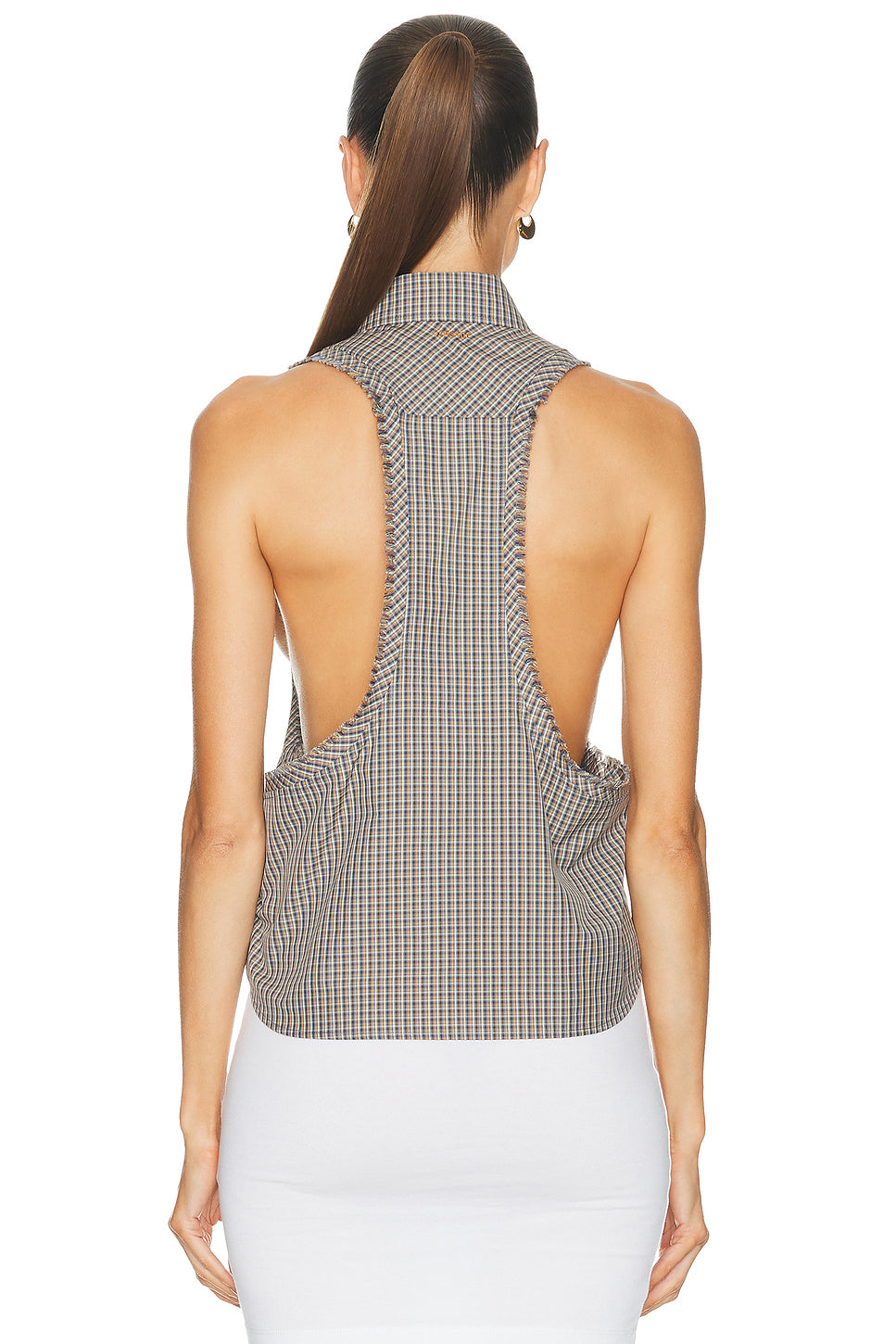 Sleeveless Button Up Top