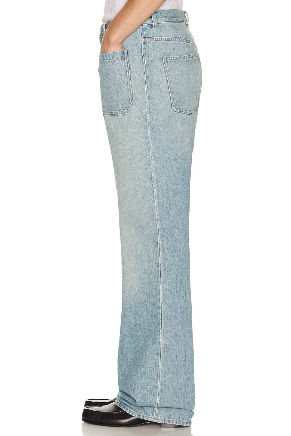 Pantalone Denim Jean in Lav Dirty Blu Chiaro