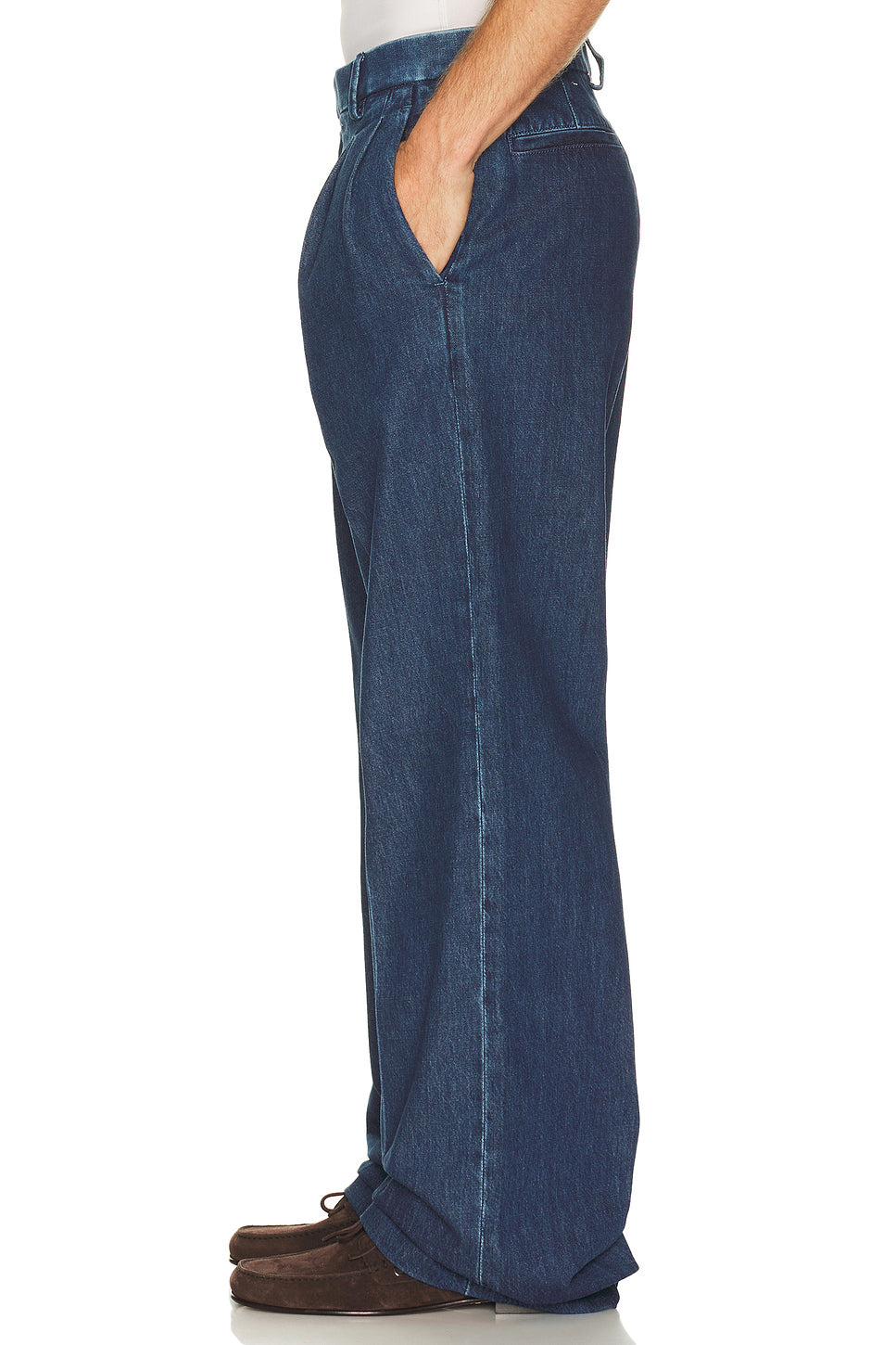 Pleated Denim Jean