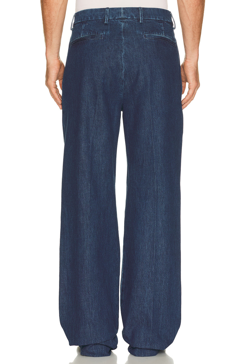 Pleated Denim Jean