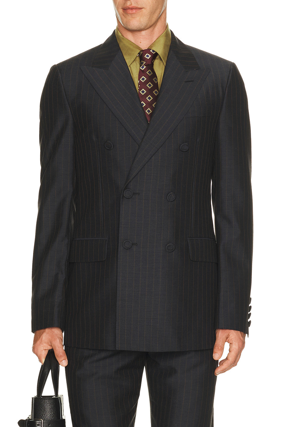 Pinstripe Double Breasted Blazer