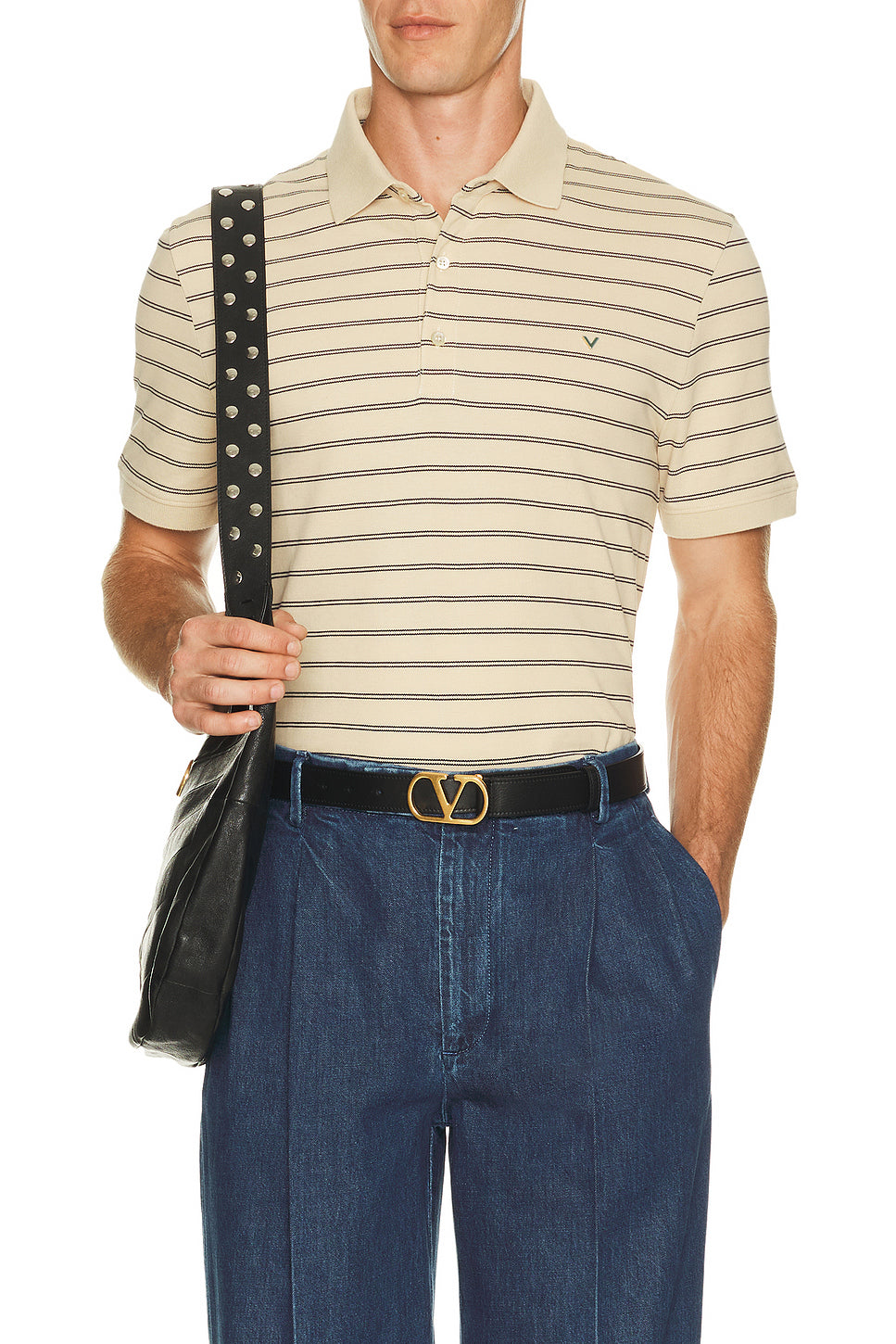 Striped Jersey Polo