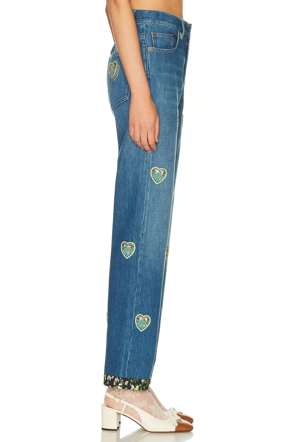 Embroidered Wide Leg