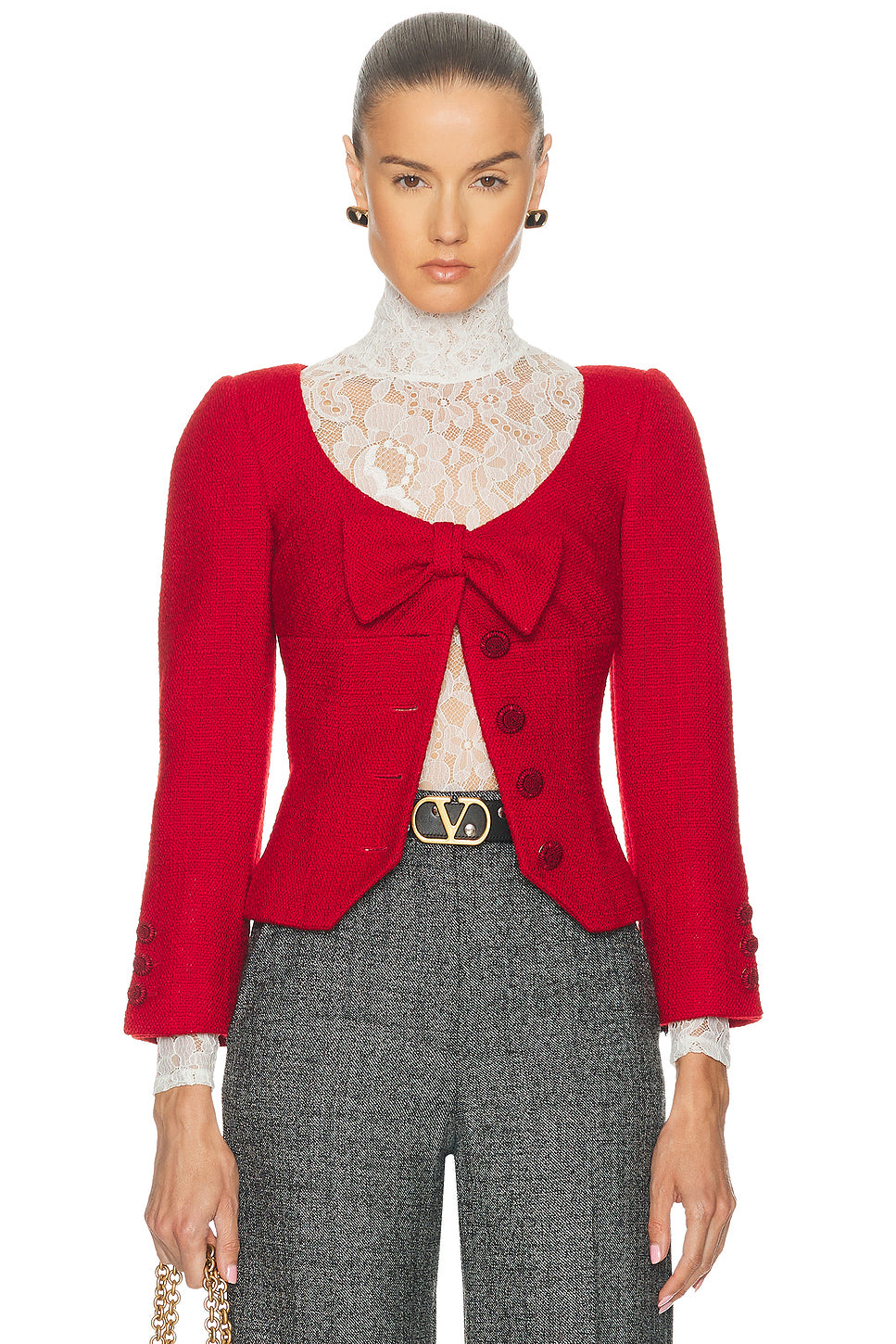 Plain Wool Tweed Jacket
