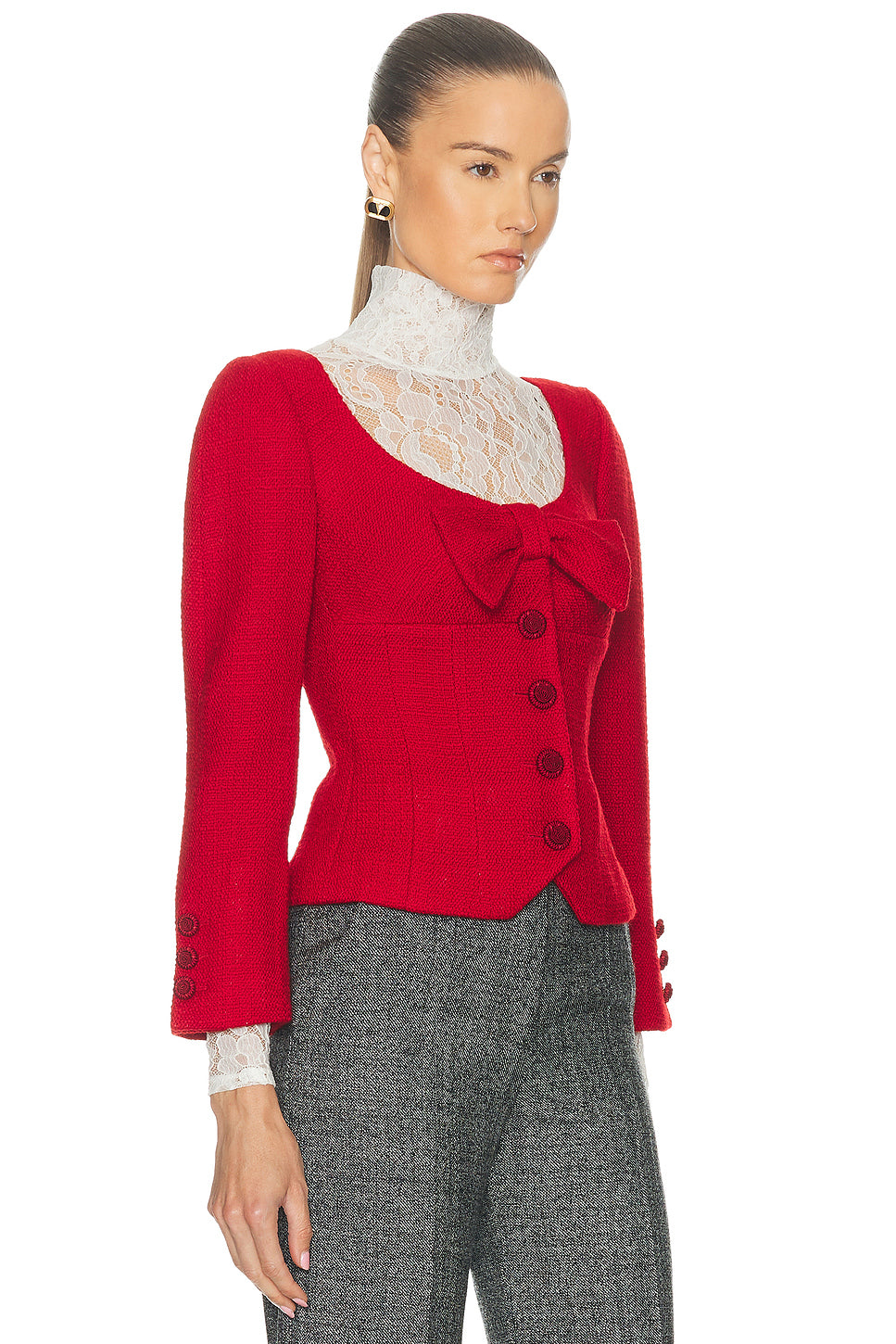 Plain Wool Tweed Jacket