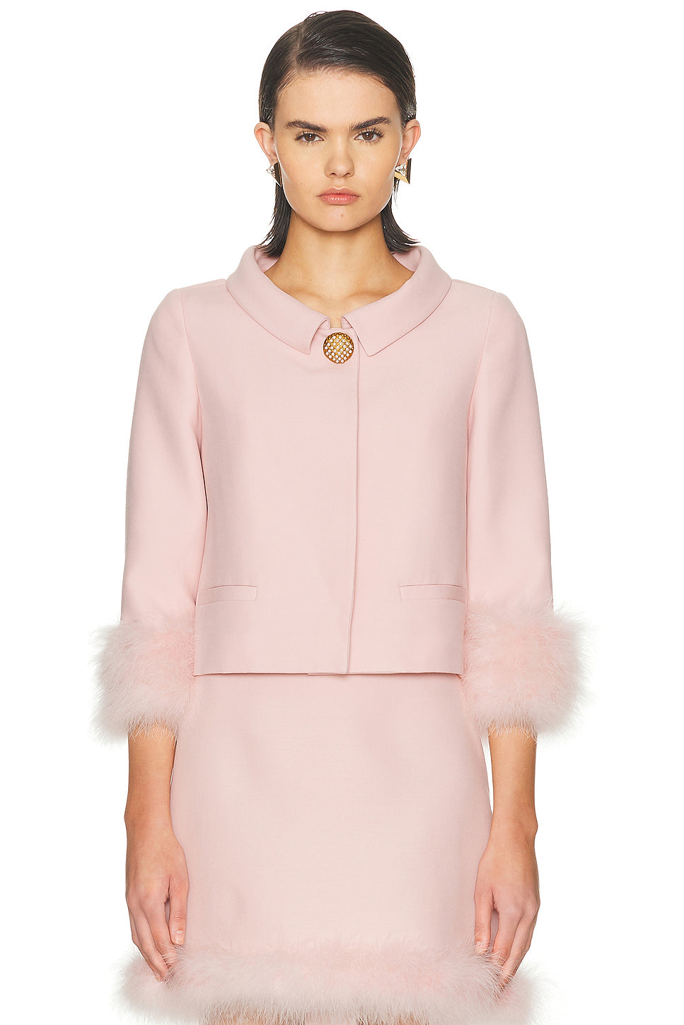 Feather Crepe Jacket