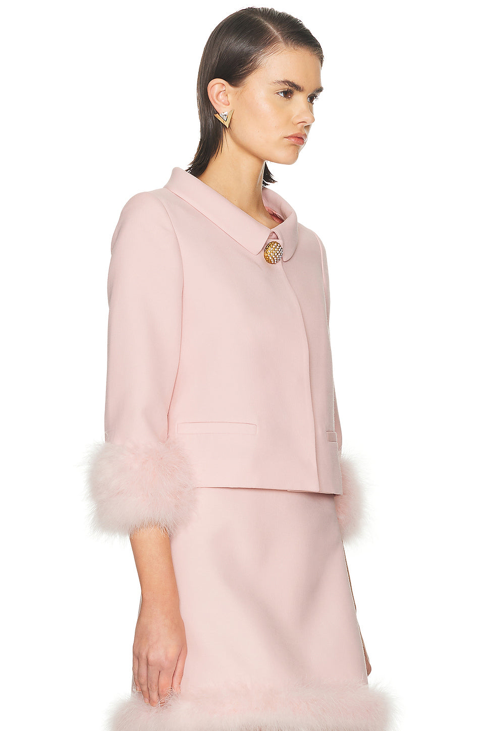 Feather Crepe Jacket