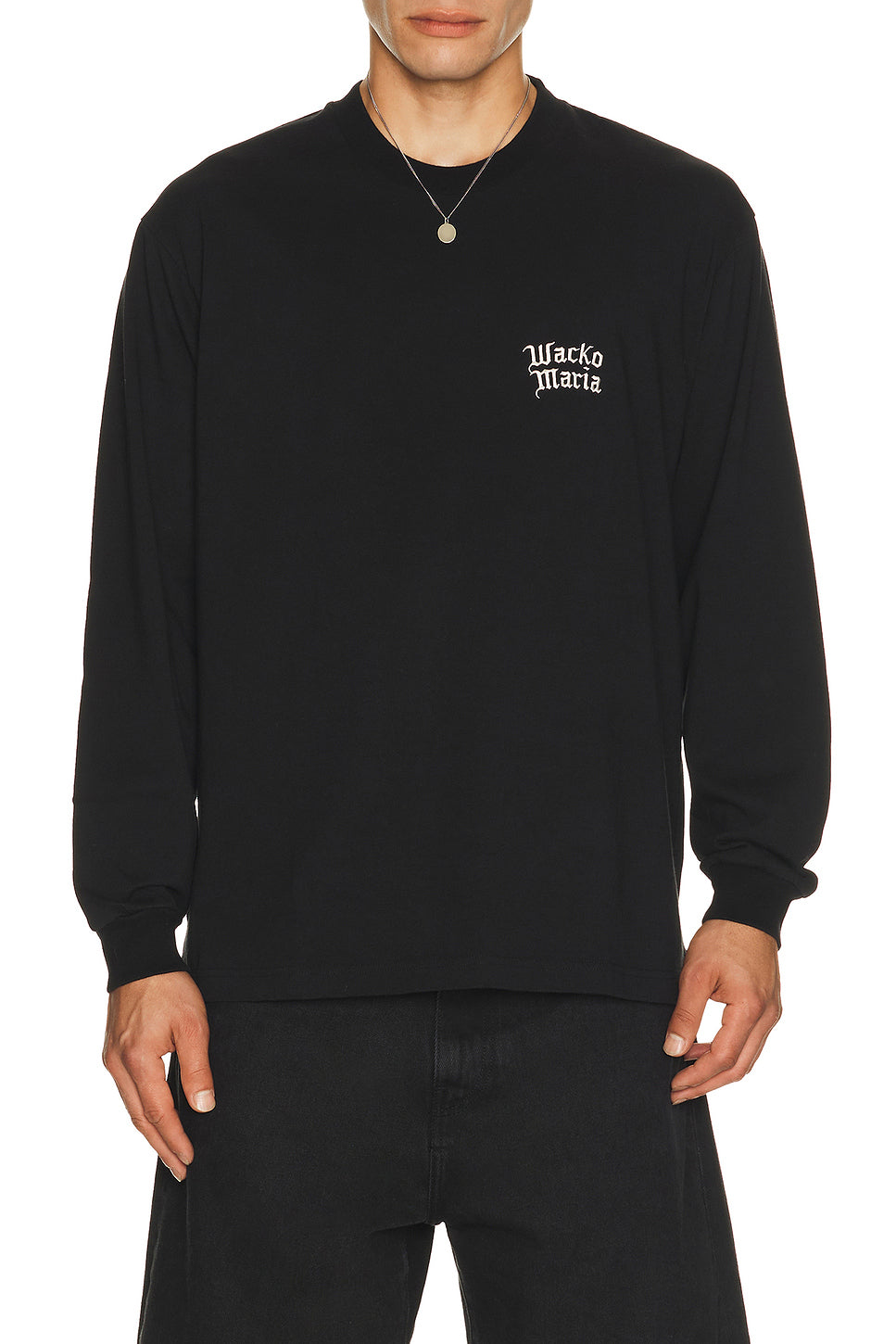 Washed Heavy Weight Crew Neck Long Sleeve T-shirt Type 4