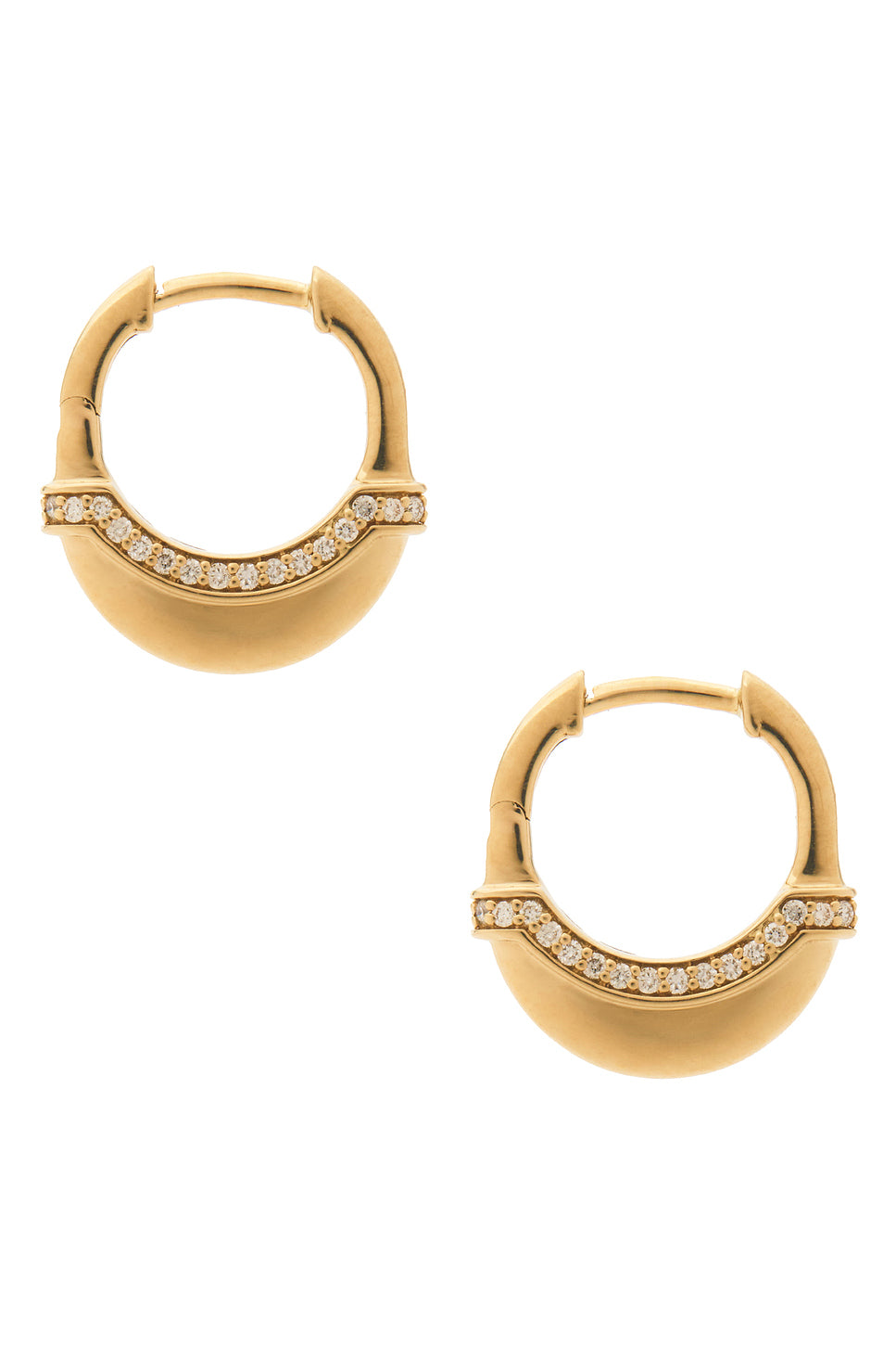 Luna Diamond Pave X-small Hoop Earrings