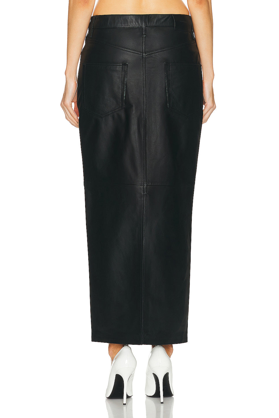 Leather Column Skirt