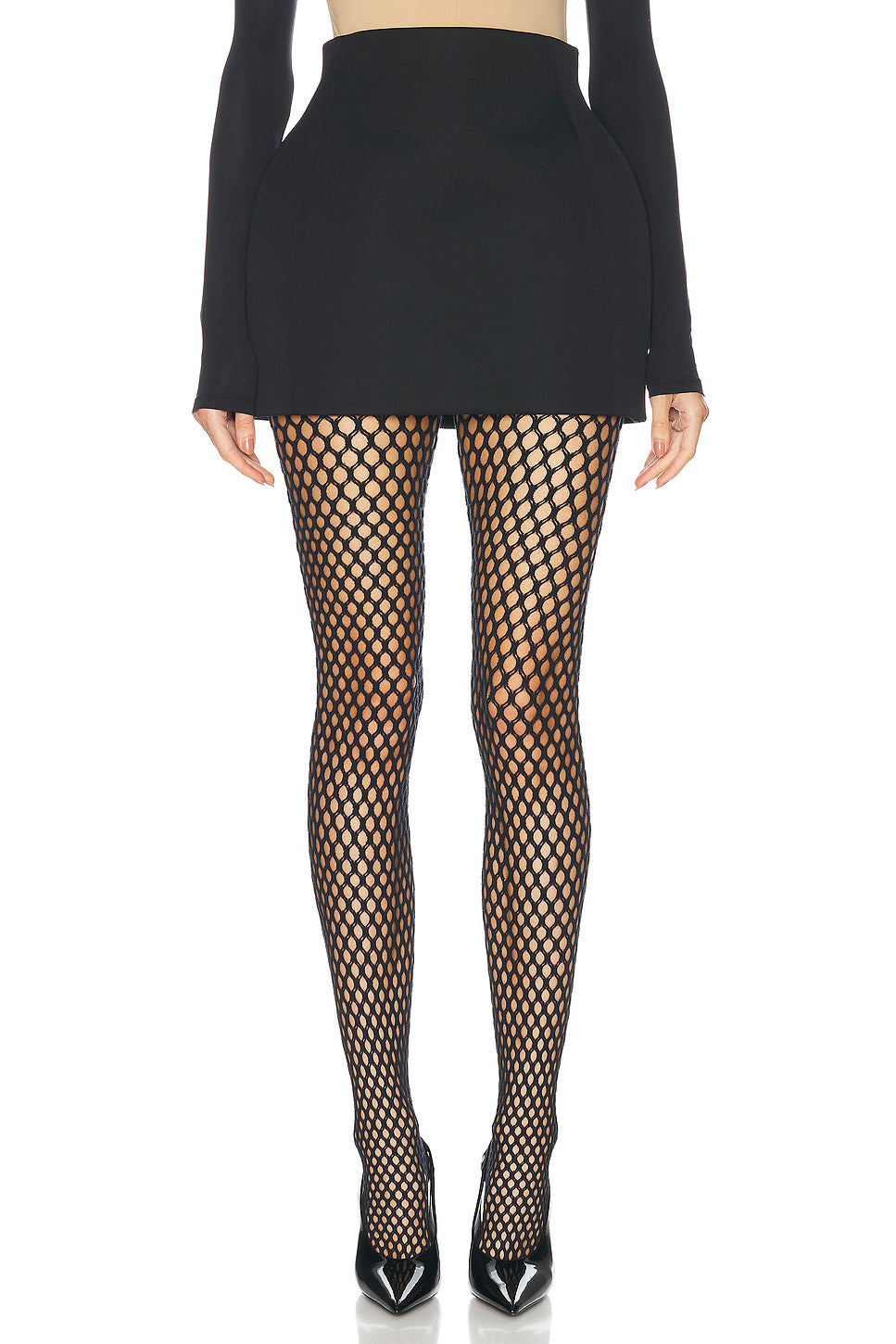 x Rosie Huntington-Whiteley RHW Sculpted Mini Skirt