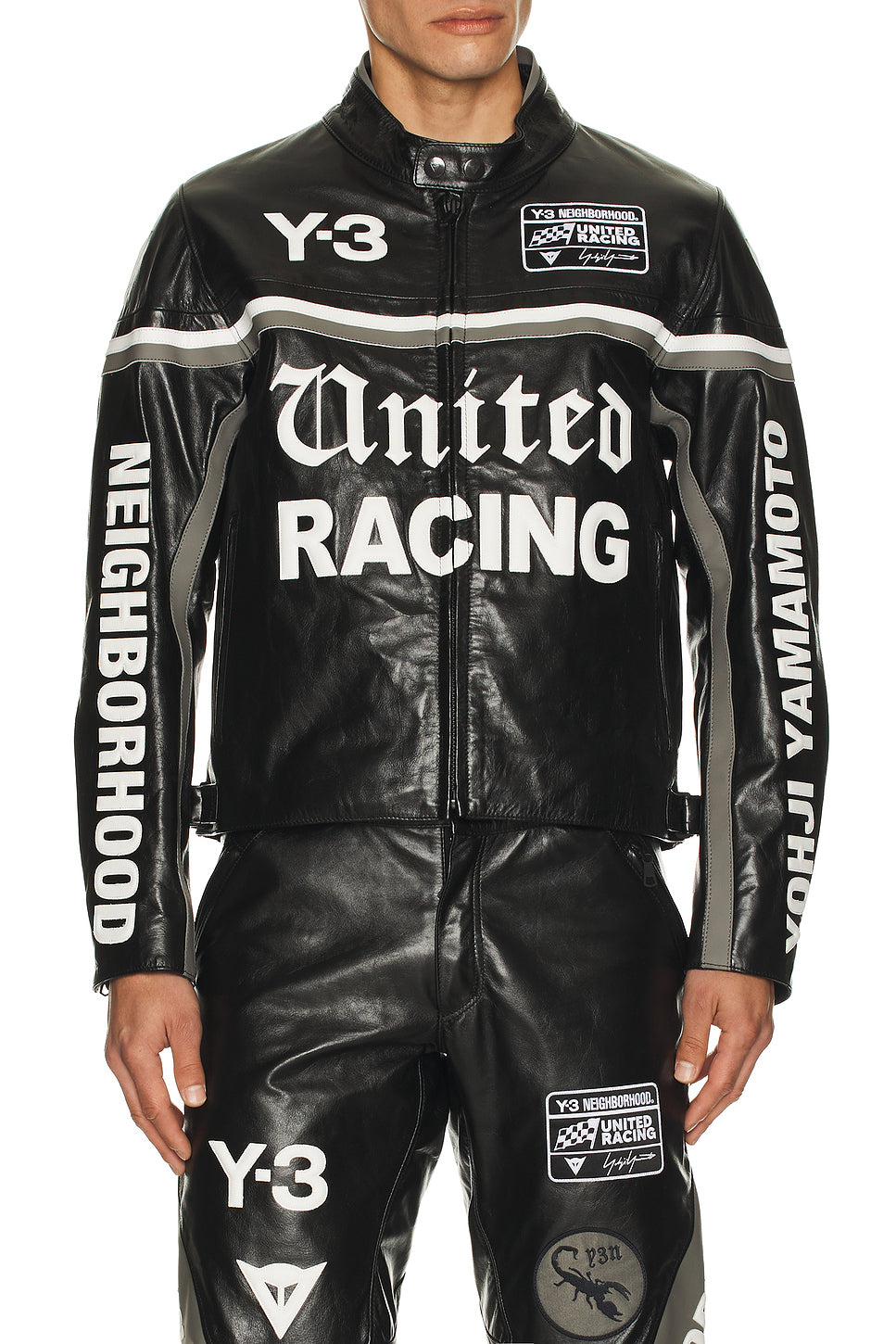 Yohji Yamamoto x NBHD Leather Racer Jacket