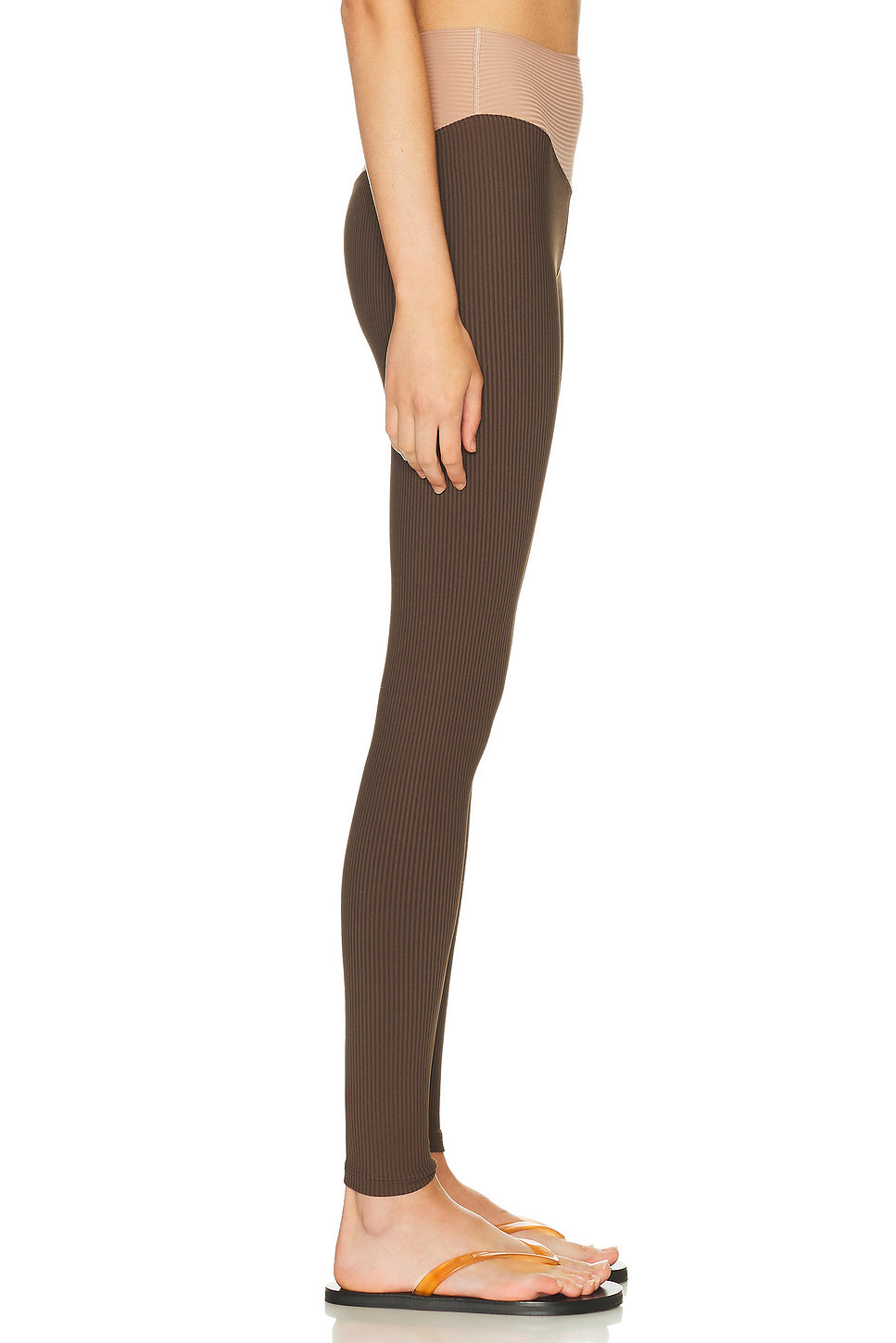 Ribbed Two Tone Dip Legging