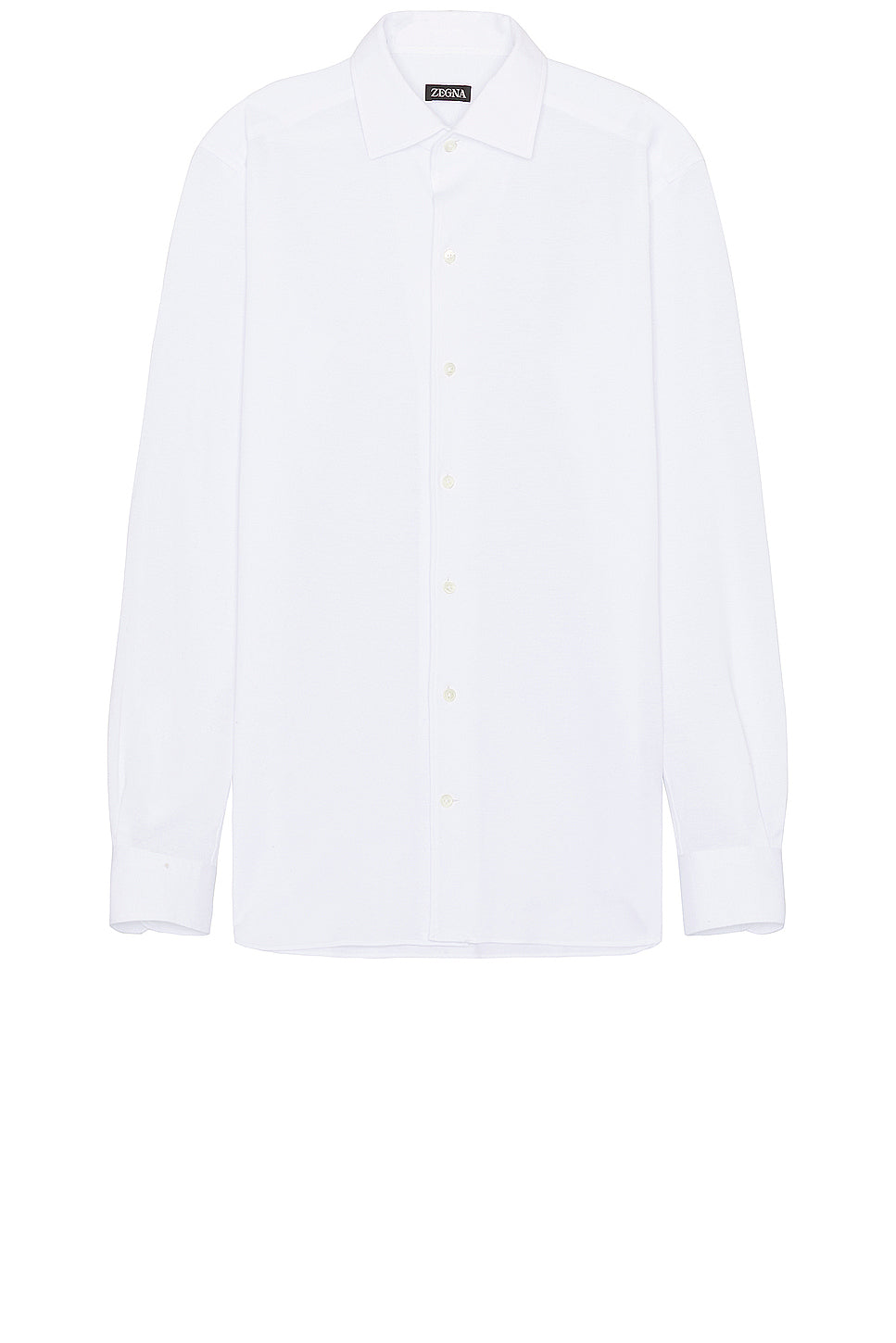 Pure Cotton Jersey Long Sleeve Button Down Shirt