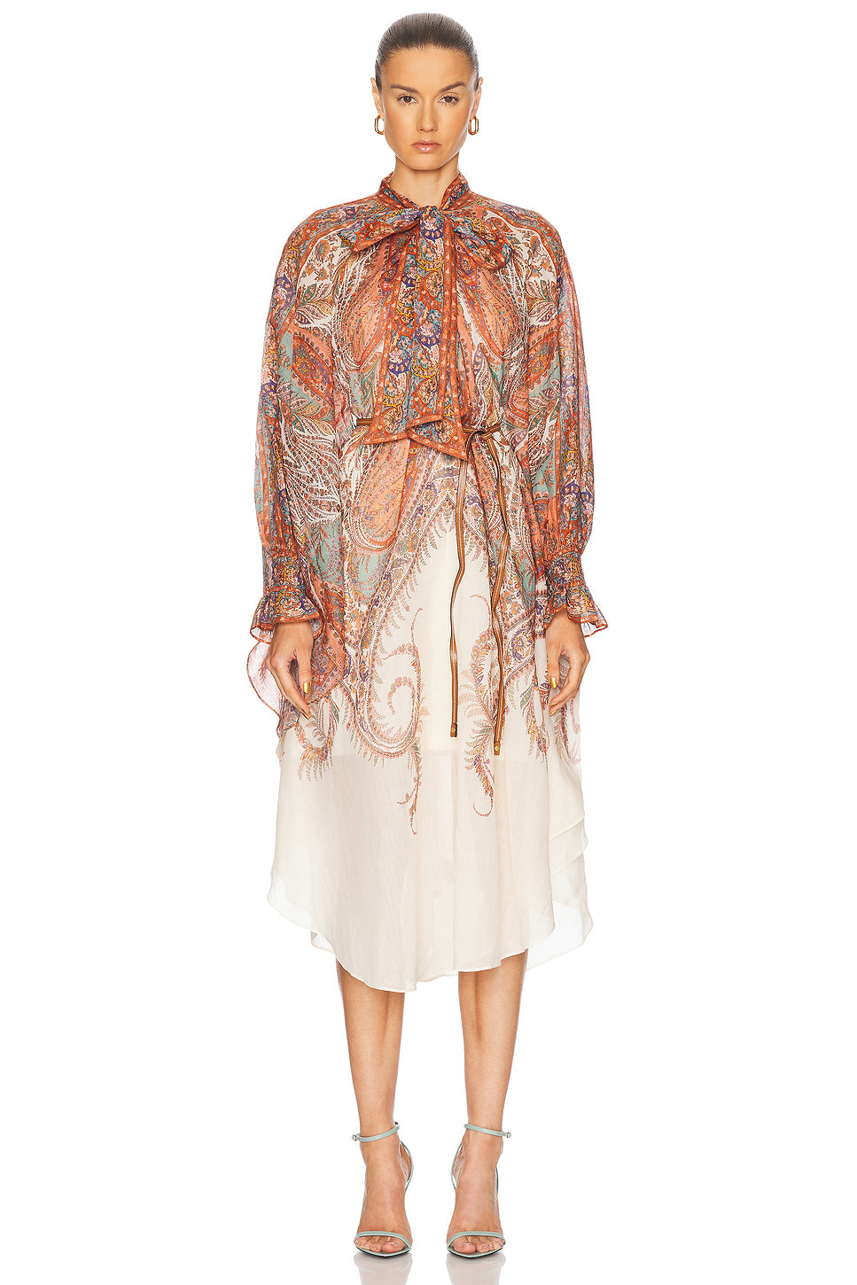 Rhiannon Tie Neck Midi Dress