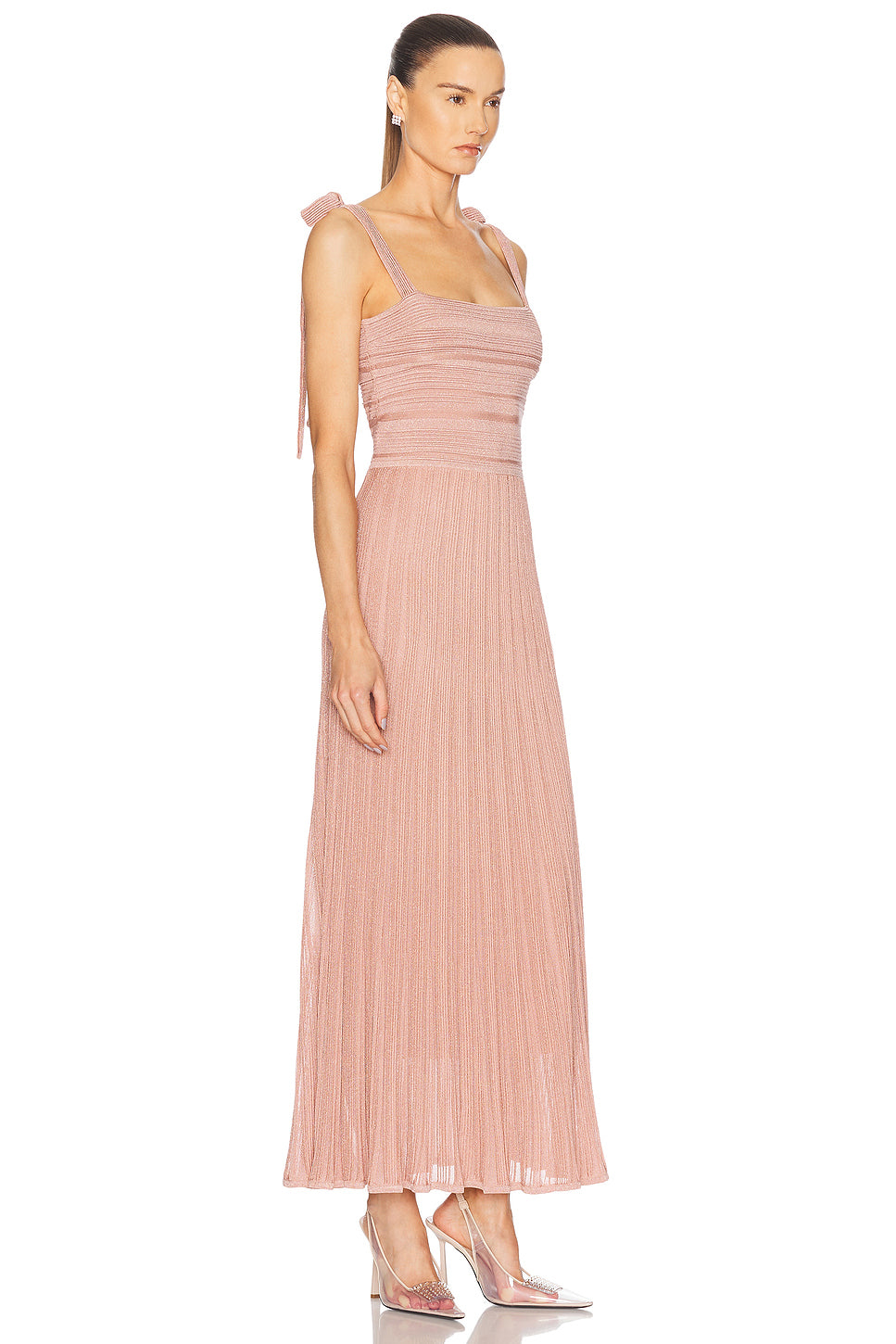Lucky Metallic Tie Dress