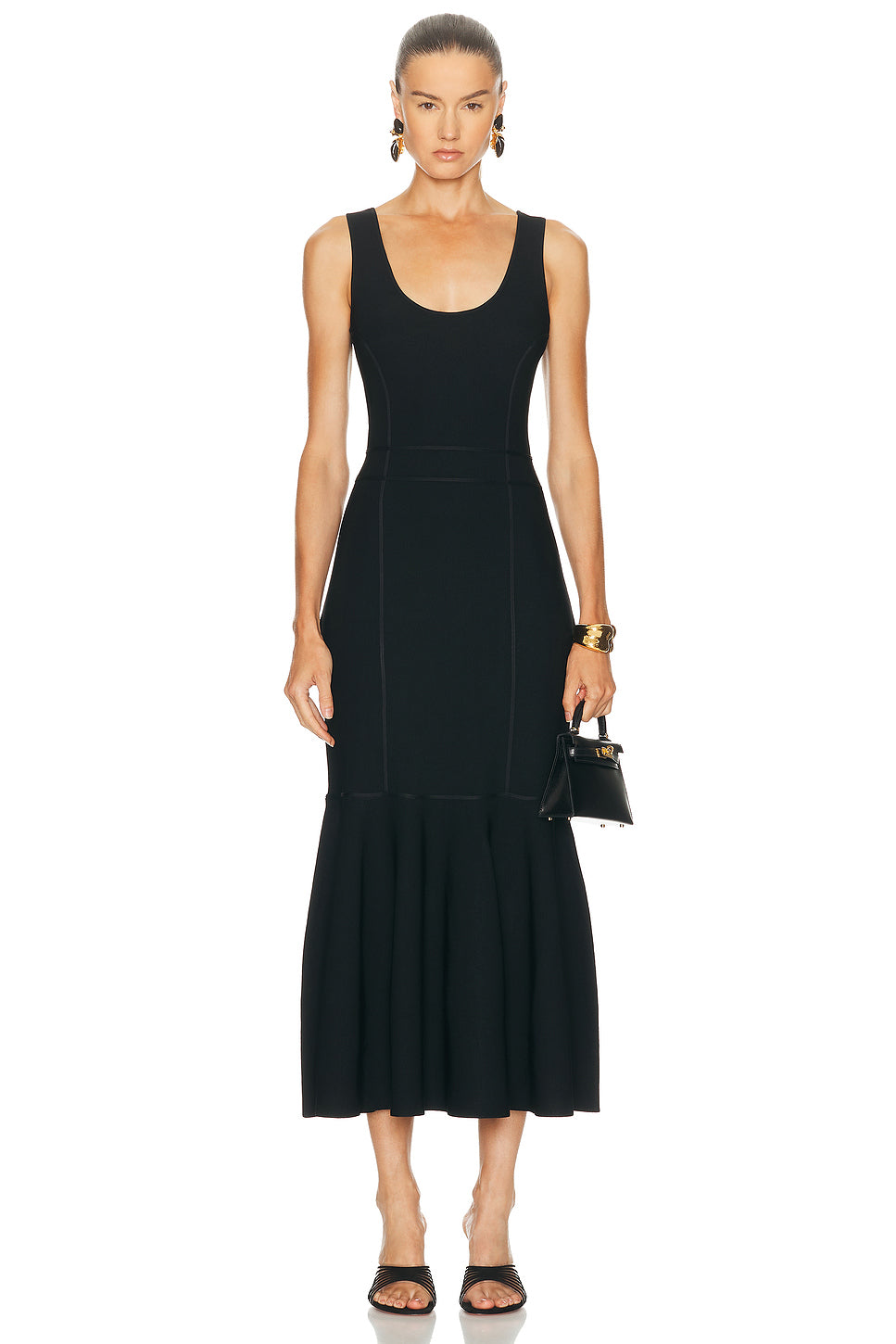 Hypnotic Sculptural Midi Dress