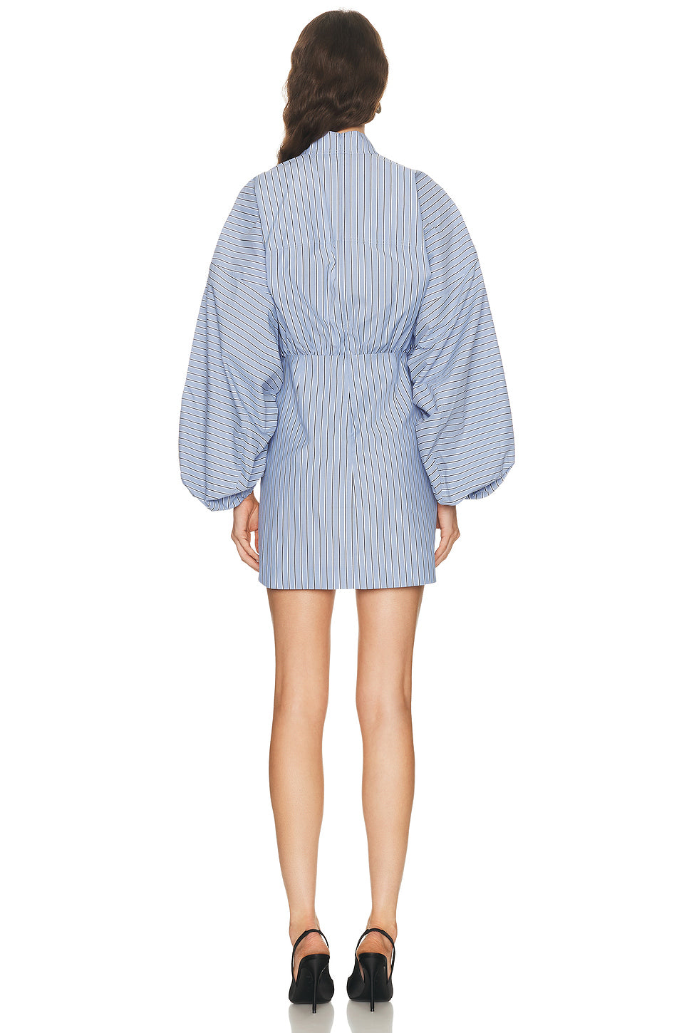 Drawstring Stripe Mini Dress