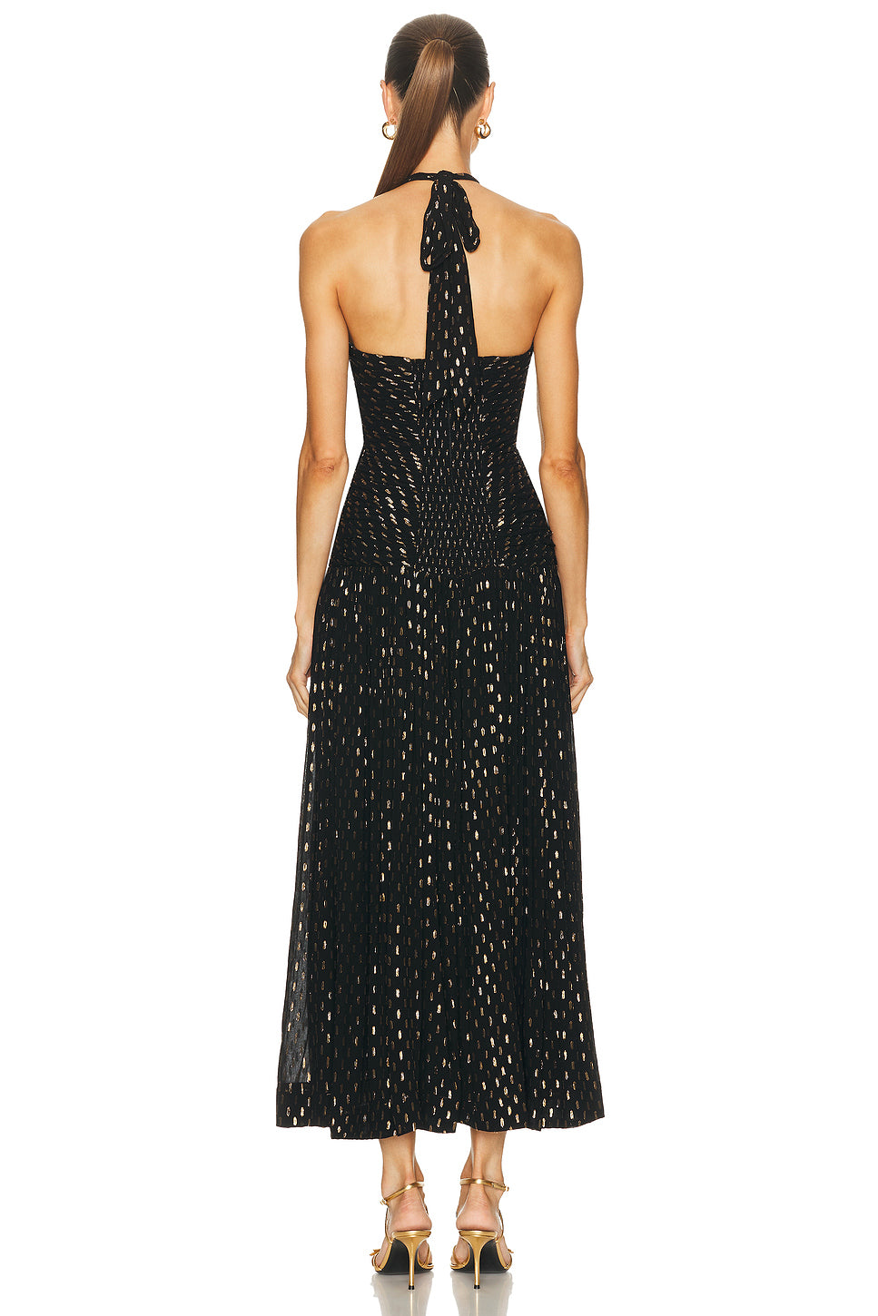 Daylight Metallic Knot Midi Dress