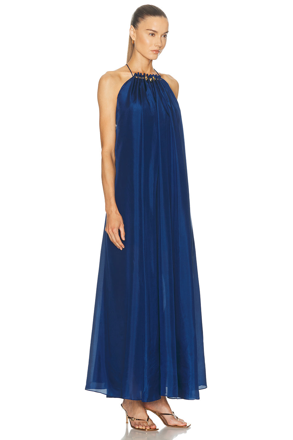 Aster Gathered Bead Maxi Dress