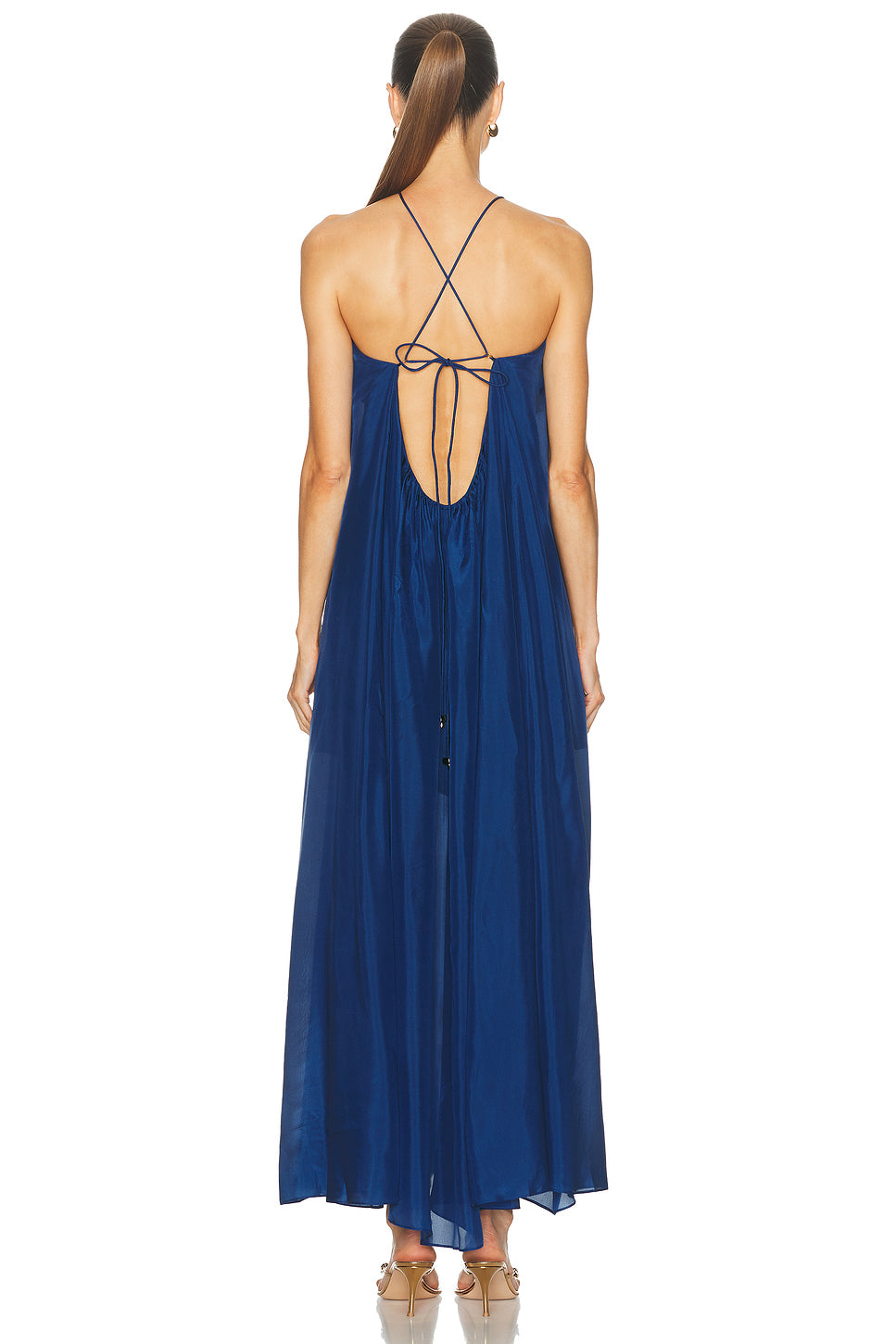 Aster Gathered Bead Maxi Dress