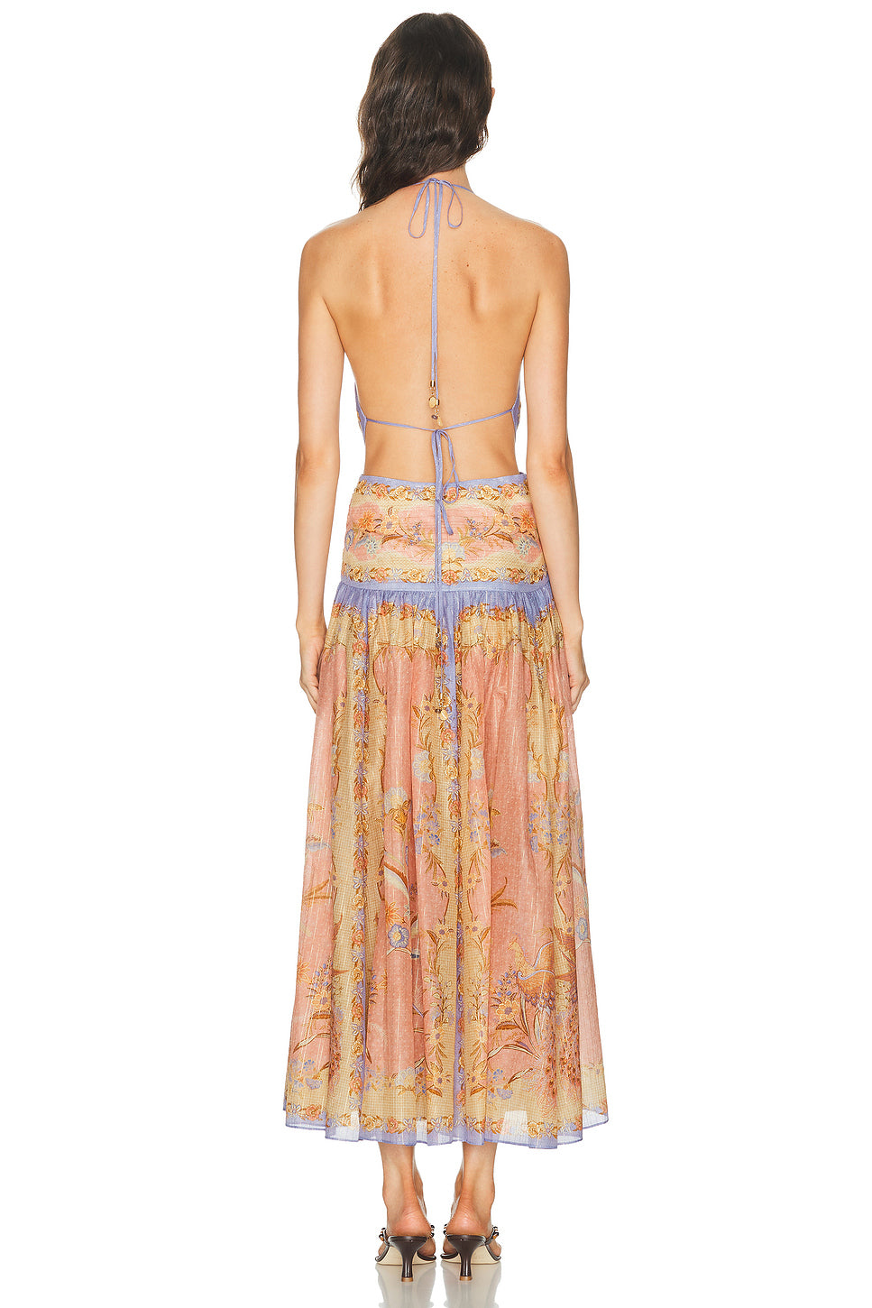 Indra Plunge Halter Maxi Dress