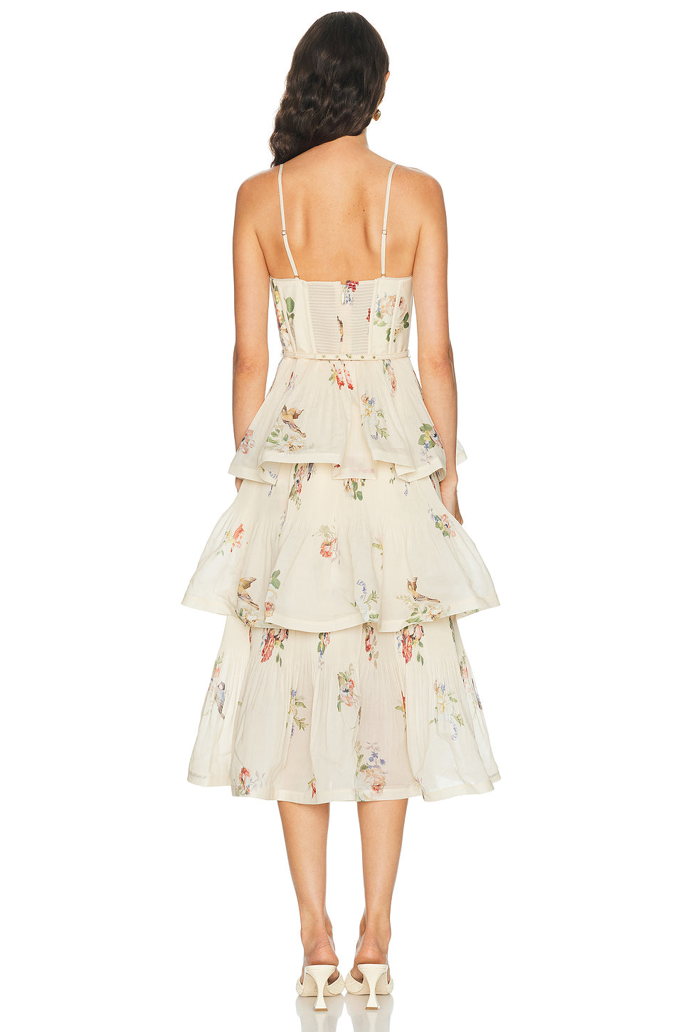 Pleated Tiered Midi Dress