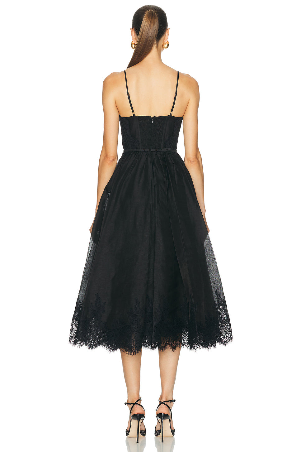 Valiant Lace Trim Midi Dress
